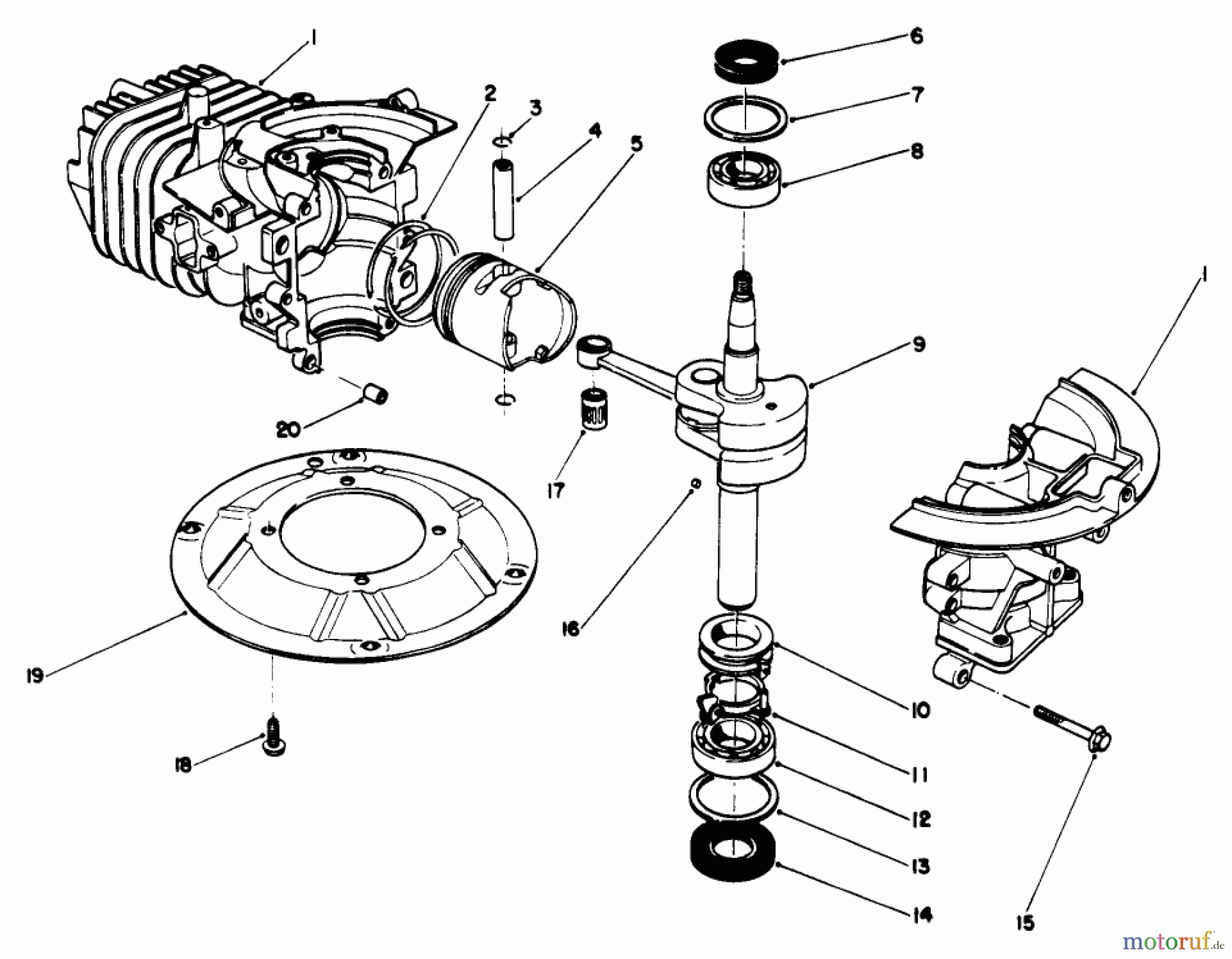  Toro Neu Mowers, Walk-Behind Seite 2 26683 - Toro Lawnmower, 1990 (0000001-0999999) CRANKSHAFT ASSEMBLY (ENGINE NO. 47PK9-2)
