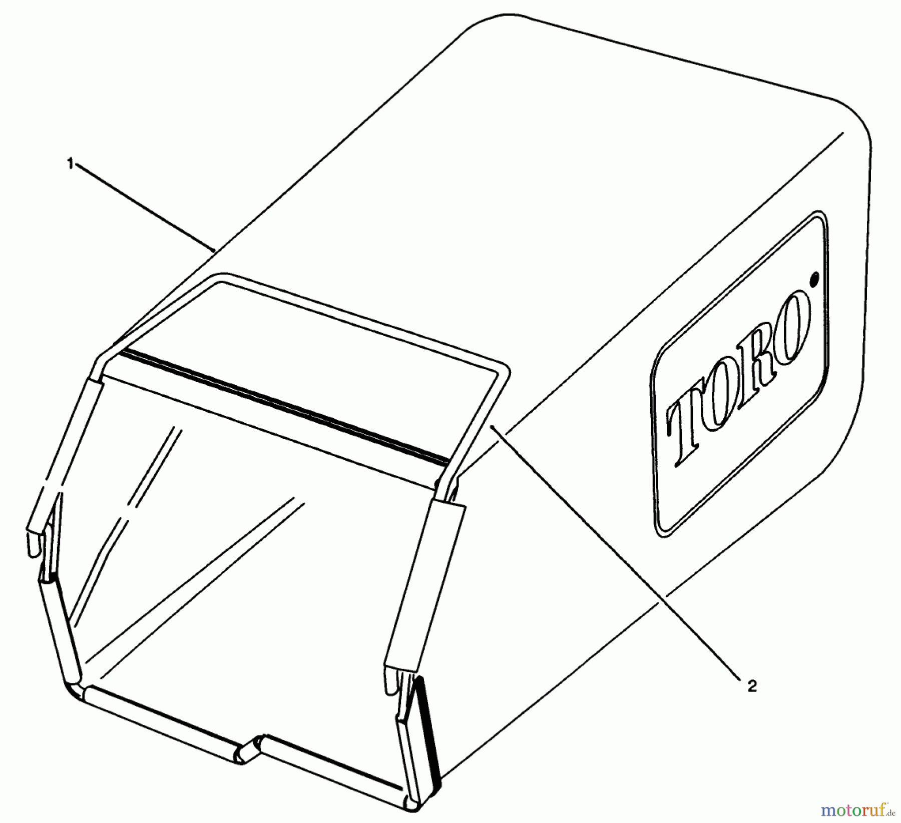 Toro Neu Mowers, Walk-Behind Seite 2 27500 - Toro Lawnmower, 1992 (2000001-2999999) GRASS BAG ASSEMBLY