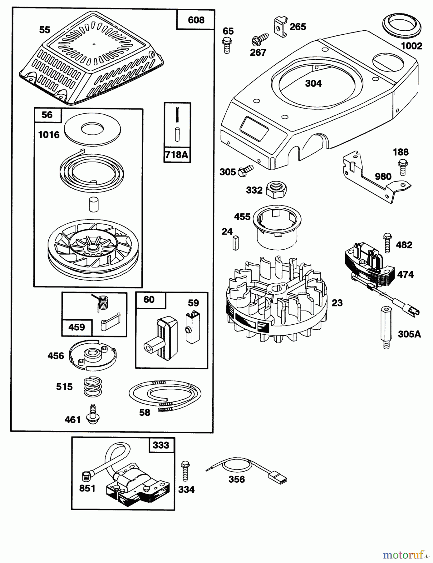 Toro Neu Mowers, Walk-Behind Seite 2 27501 - Toro Lawnmower, 1992 (2000001-2999999) ENGINE GTS-150 77-8990 #3