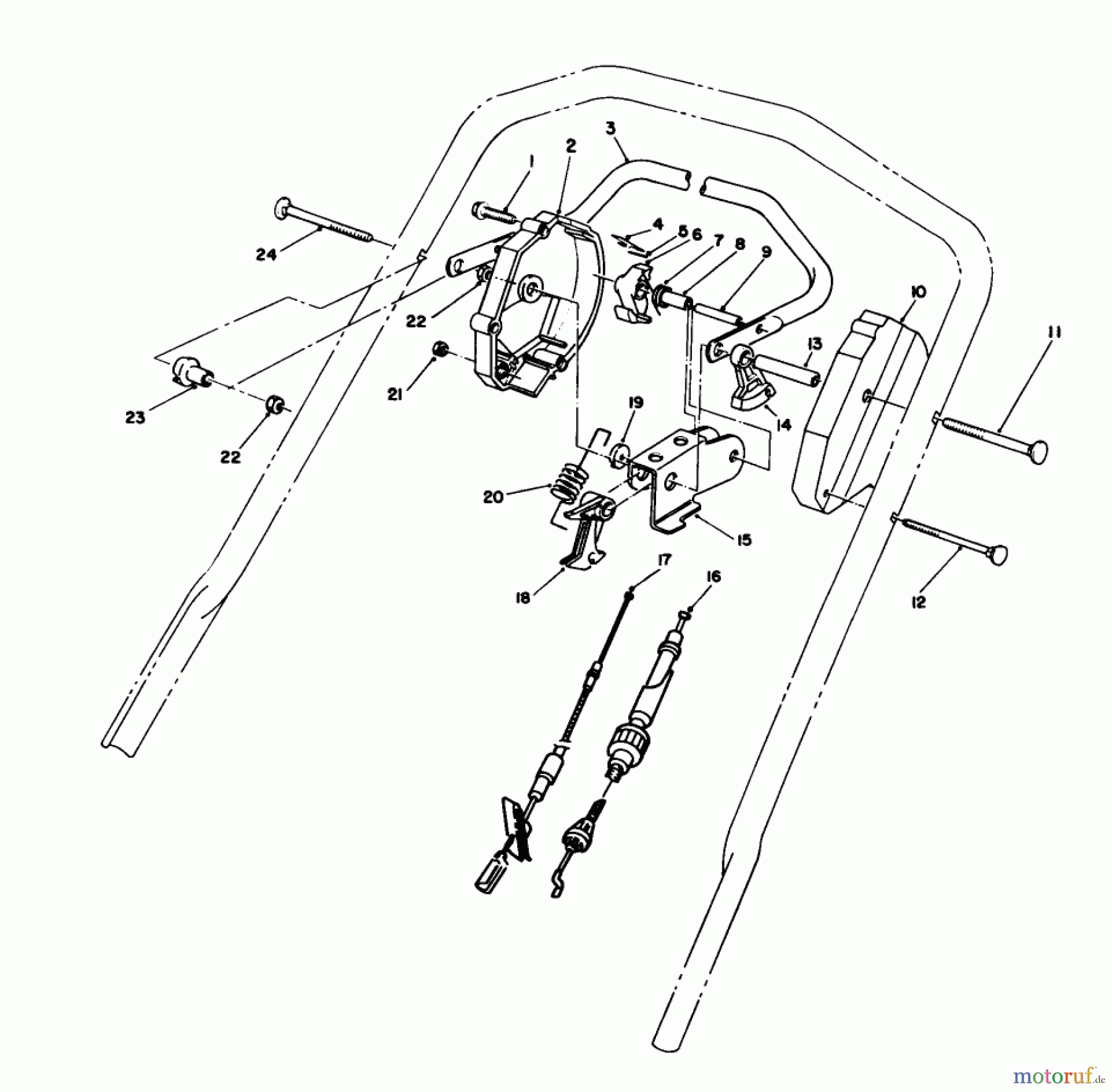 Toro Neu Mowers, Walk-Behind Seite 2 27501 - Toro Lawnmower, 1992 (2000001-2999999) TRACTION CONTROL ASSEMBLY