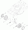 Toro 446E (R48) - R48 Recycling Mower, 2008 (SN 280000001-290999999) Ersatzteile HEIGHT-OF-CUT AND FRONT WHEEL ASSEMBLY