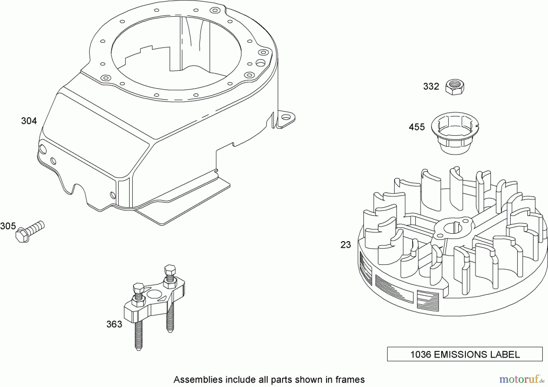  Toro Neu Mowers, Walk-Behind Seite 2 447E (R48) - Toro R48 Recycling Mower, 2009 (290000001-290999999) BLOWER HOUSING ASSEMBLY BRIGGS AND STRATTON 126T05-1840-B1