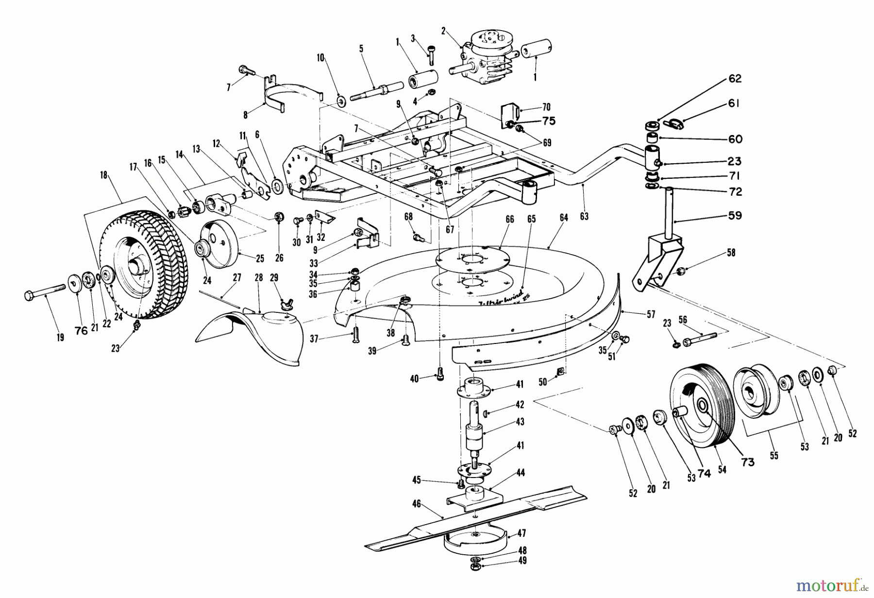 Toro Neu Mowers, Wide-Area Walk-Behind 23301 - Toro Lawnmower, 1970 (0000001-0999999) 25