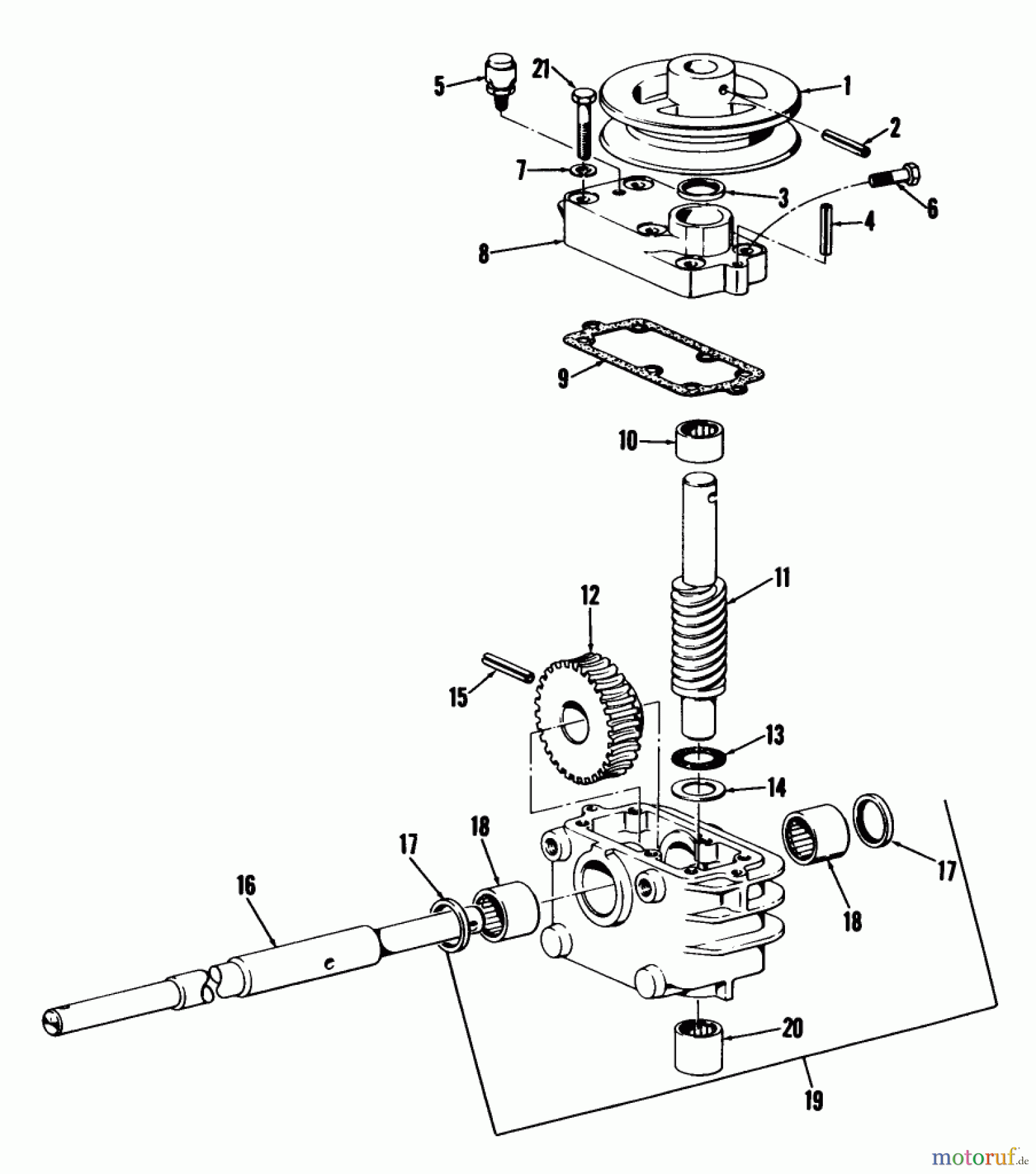  Toro Neu Mowers, Wide-Area Walk-Behind 23267 - Toro Lawnmower, 1979 (9000001-9999999) GEAR CASE ASSEMBLY