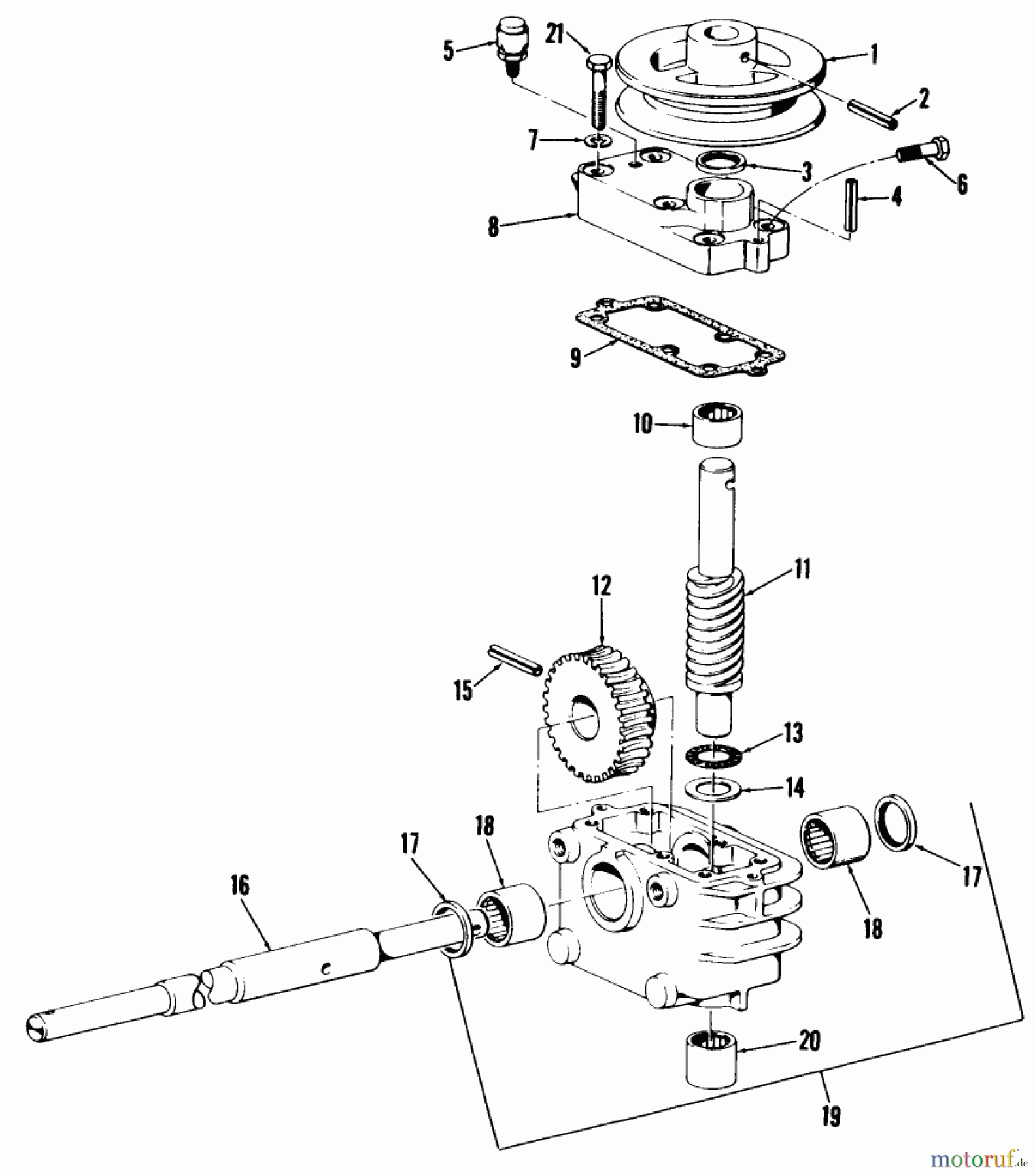 Toro Neu Mowers, Wide-Area Walk-Behind 23267 - Toro Lawnmower, 1983 (3000001-3999999) GEAR CASE ASSEMBLY