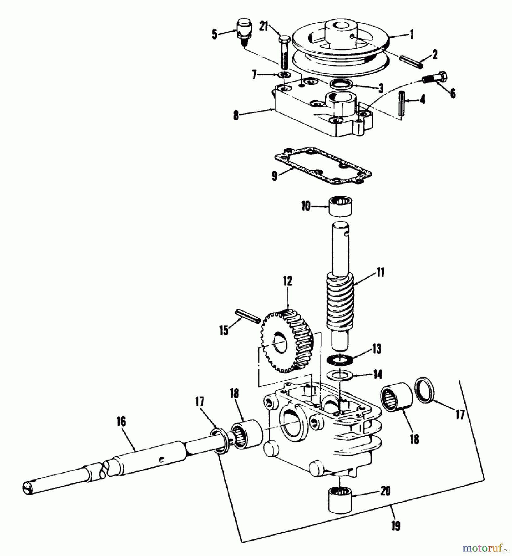  Toro Neu Mowers, Wide-Area Walk-Behind 23267 - Toro Lawnmower, 1985 (5000001-5999999) GEAR CASE ASSEMBLY