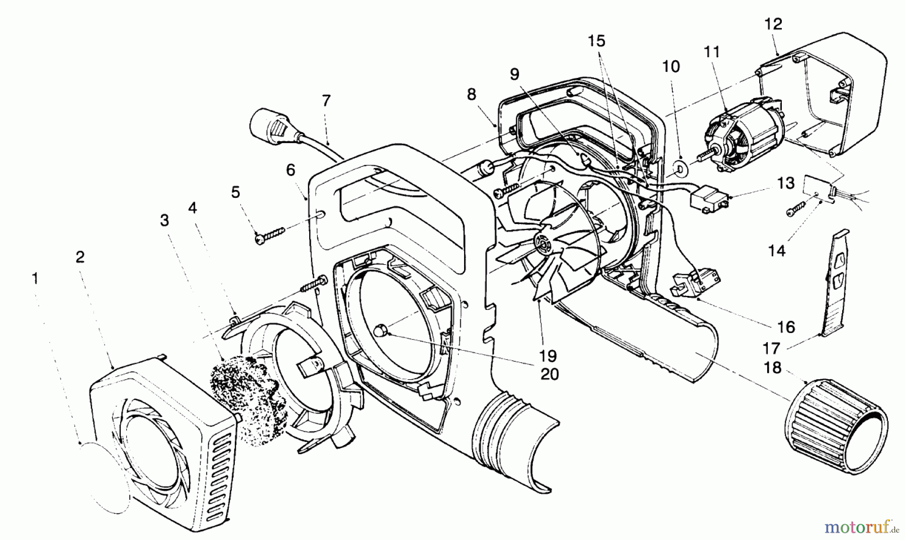 Toro Neu Blowers/Vacuums/Chippers/Shredders 51576 - Toro Super Blower Vac, 1993 (39000001-39999999) BLOWER ASSEMBLY