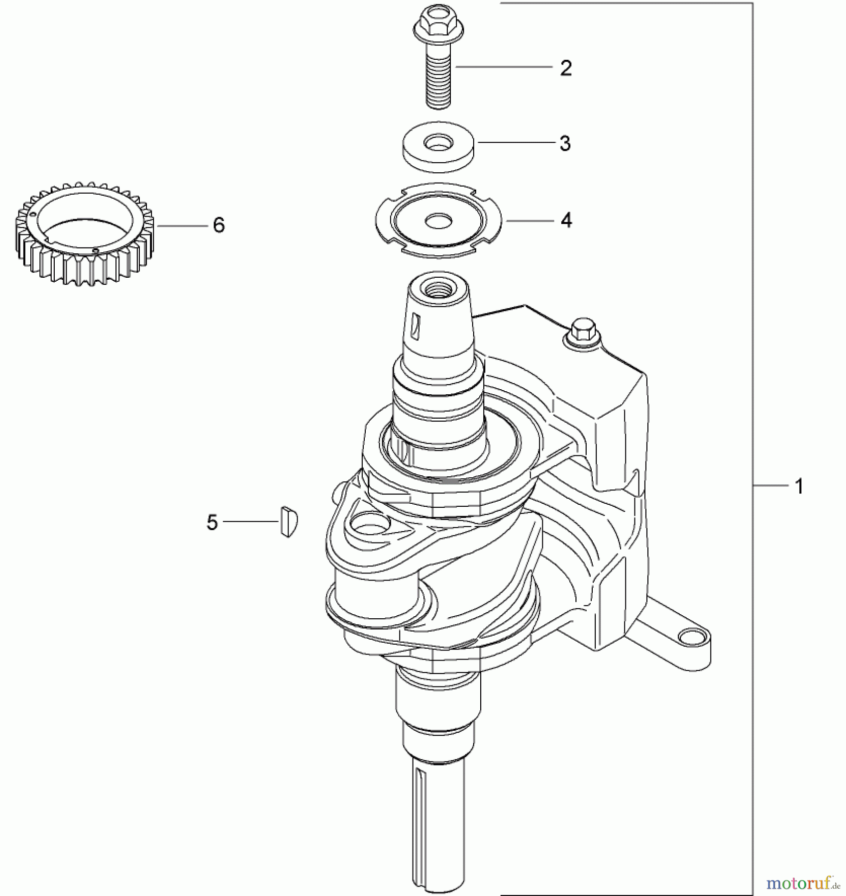 Toro Neu Mowers, Zero-Turn 136E (RZT420H) - Toro RZT420H Riding Mower, 2008 (280000001-280999999) CRANKSHAFT ASSEMBLY KOHLER SV590-0023
