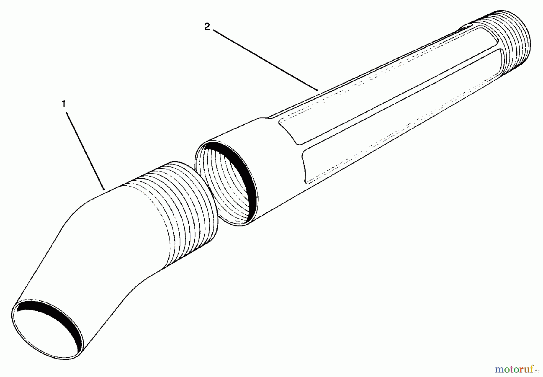 Toro Neu Blowers/Vacuums/Chippers/Shredders 51577 (800) - Toro 800 Super Blower, 1994 (49000001-49999999) BLOWER TUBE ASSEMBLY