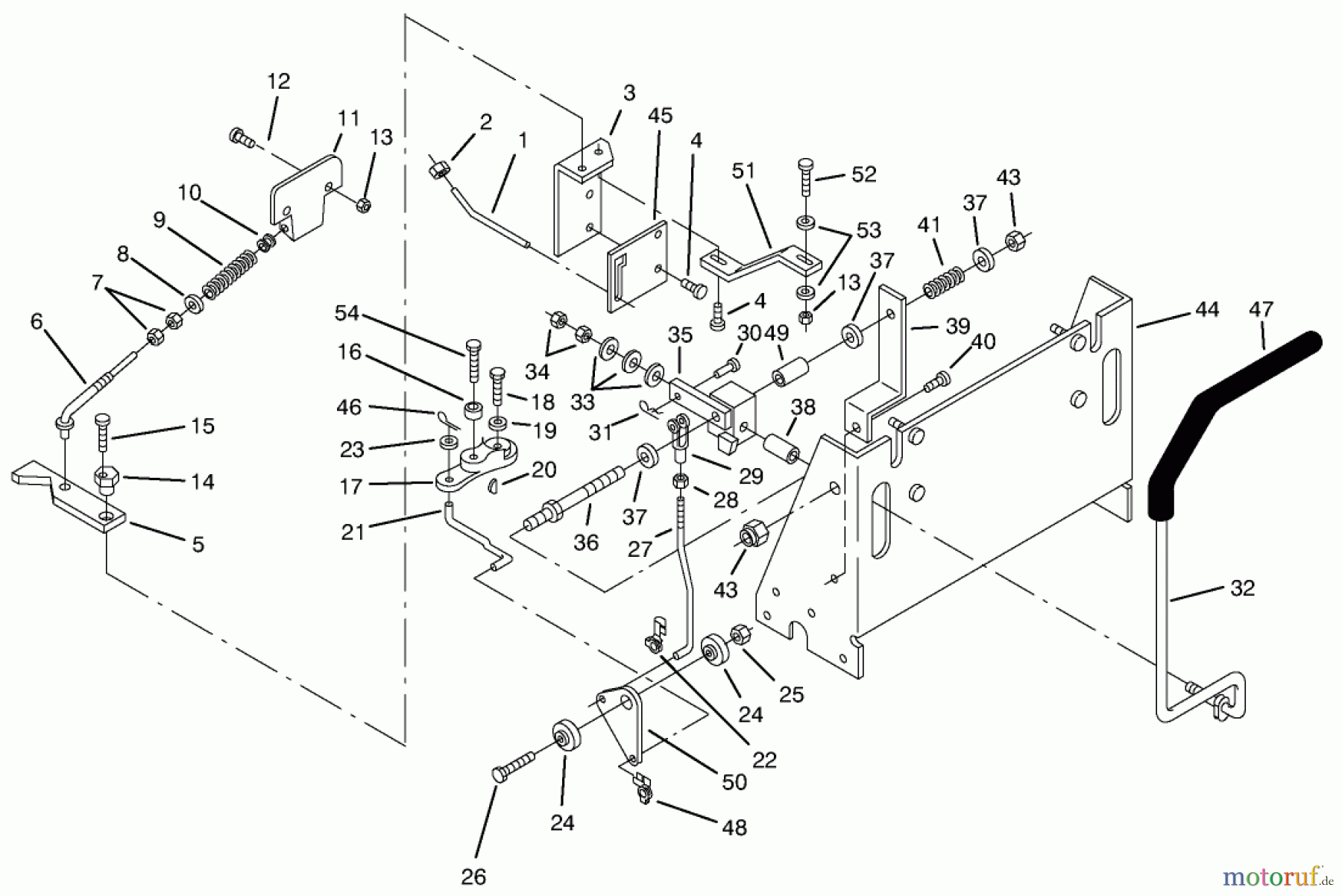 Toro Neu Mowers, Zero-Turn 74101 (620-Z) - Toro 620-Z Tractor, 1993 (390001-399999) TRANSMISSION CONTROLS ASSEMBLY