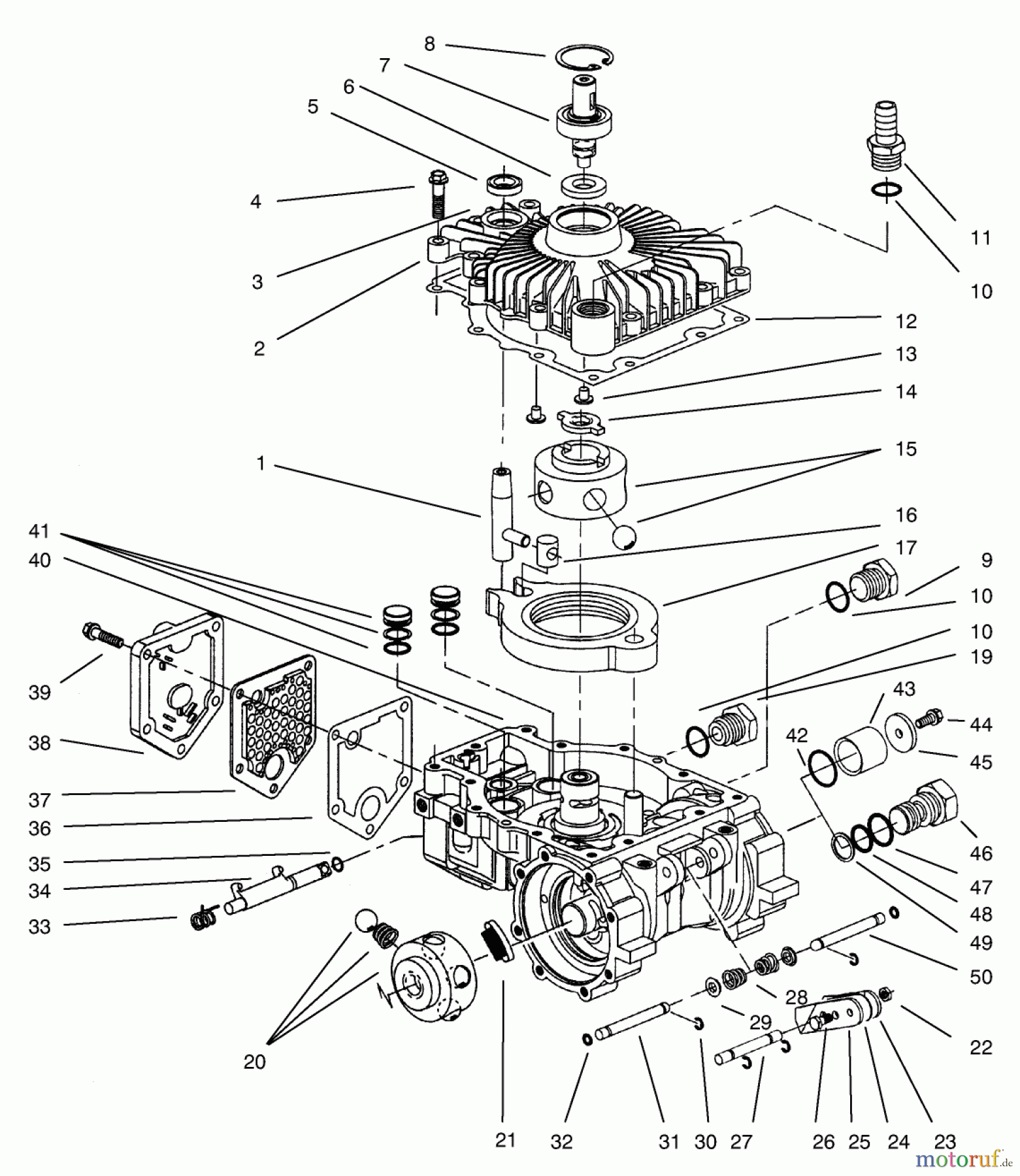 Toro Neu Mowers, Zero-Turn 74021 (616-Z) - Toro 616-Z Tractor, 1994 (490001-499999) TRANSMISSION ASSEMBLY EATON MODEL 781-016 #1