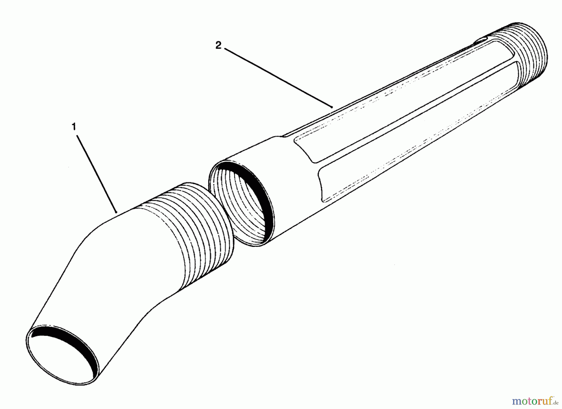 Toro Neu Blowers/Vacuums/Chippers/Shredders 51578 - Toro Super Blower Vac, 1994 (49000001-49999999) BLOWER TUBE ASSEMBLY
