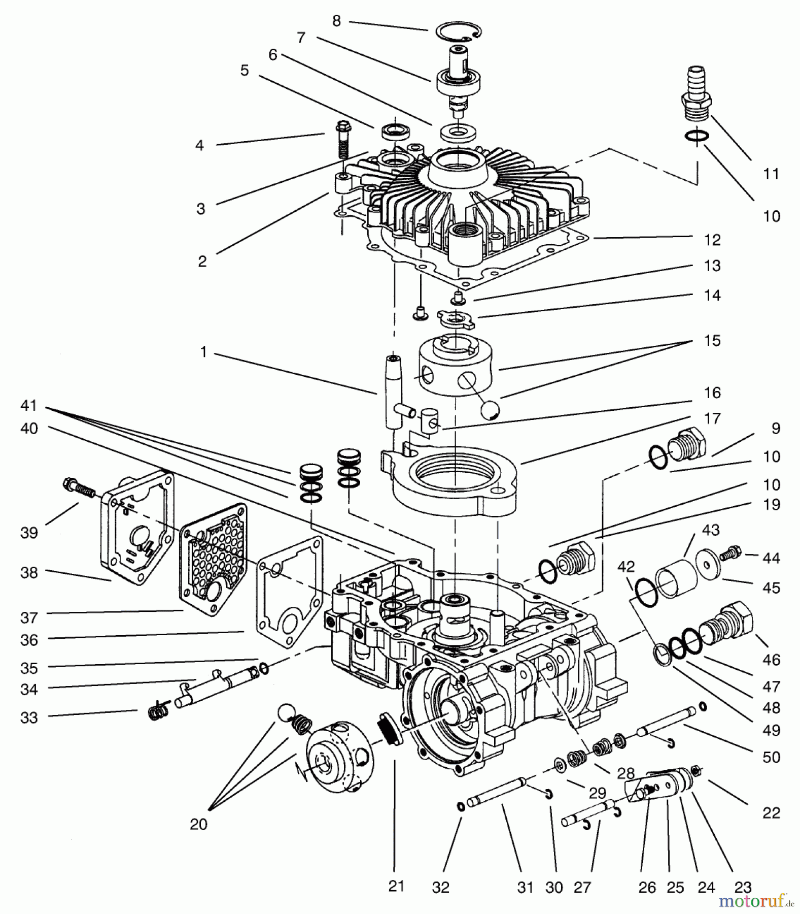 Toro Neu Mowers, Zero-Turn 74101 (620-Z) - Toro 620-Z Tractor, 1995 (590001-599999) TRANSMISSION ASSEMBLY EATON MODEL 781-016 #1
