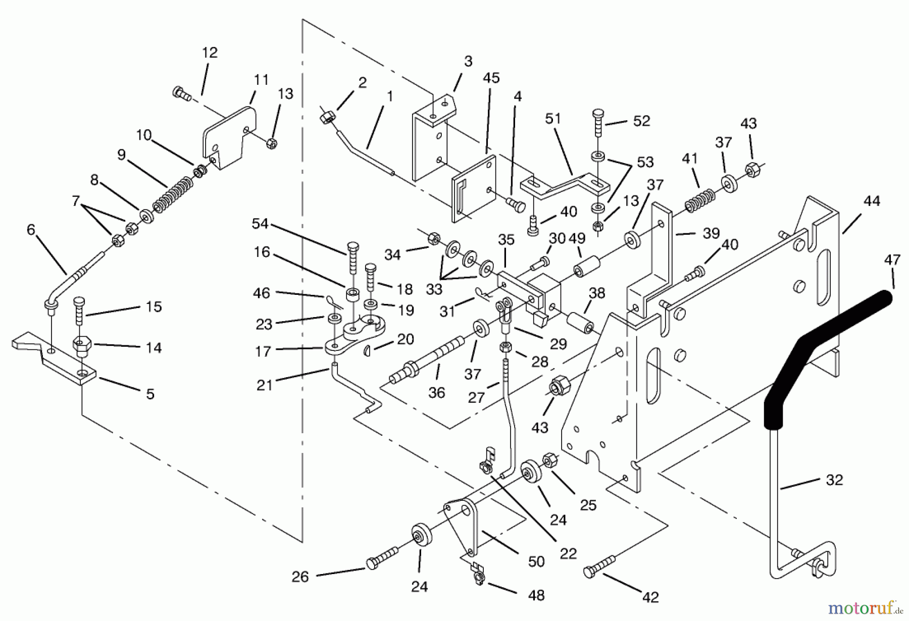 Toro Neu Mowers, Zero-Turn 74041 (616-Z) - Toro 616-Z Tractor, 1994 (49000001-49999999) TRANSMISSION CONTROLS ASSEMBLY