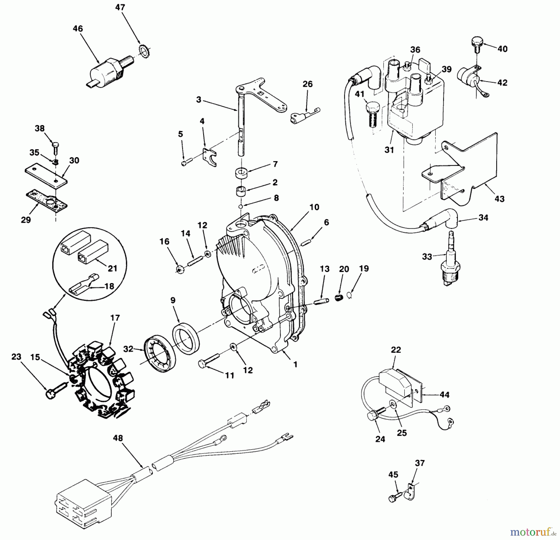 Toro Neu Mowers, Zero-Turn 74140 (724-Z) - Toro 724-Z Tractor, 1993 (39000001-39999999) GEARCASE AND IGNITION CONTROLS
