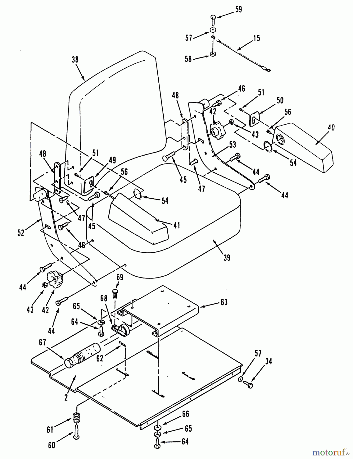 Toro Neu Mowers, Zero-Turn 74140 (724-Z) - Toro 724-Z Tractor, 1993 (39000001-39999999) SEAT
