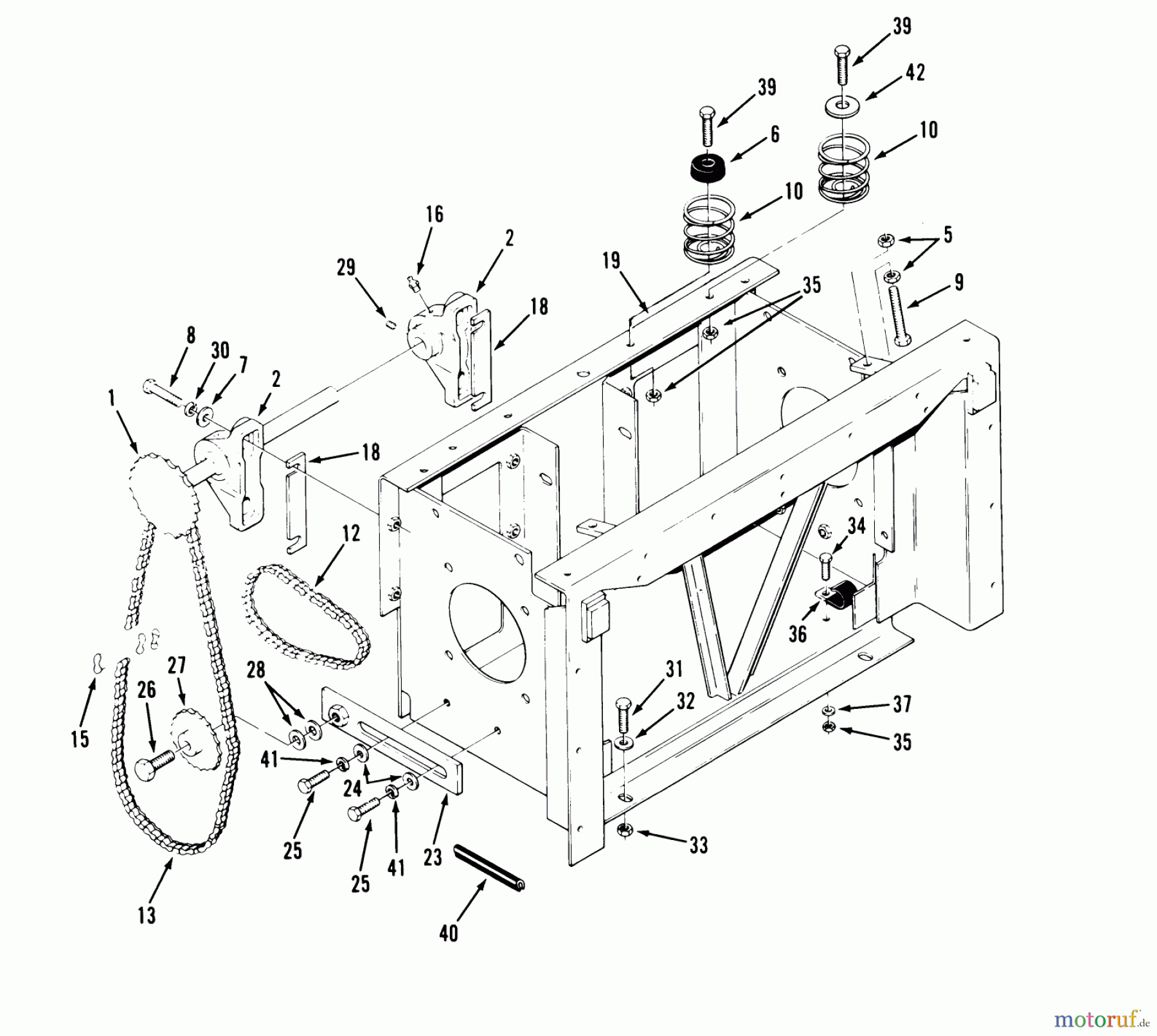  Toro Neu Mowers, Zero-Turn 74140 (724-Z) - Toro 724-Z Tractor, 1993 (39000001-39999999) TRANSMISSION DRIVE FRAME