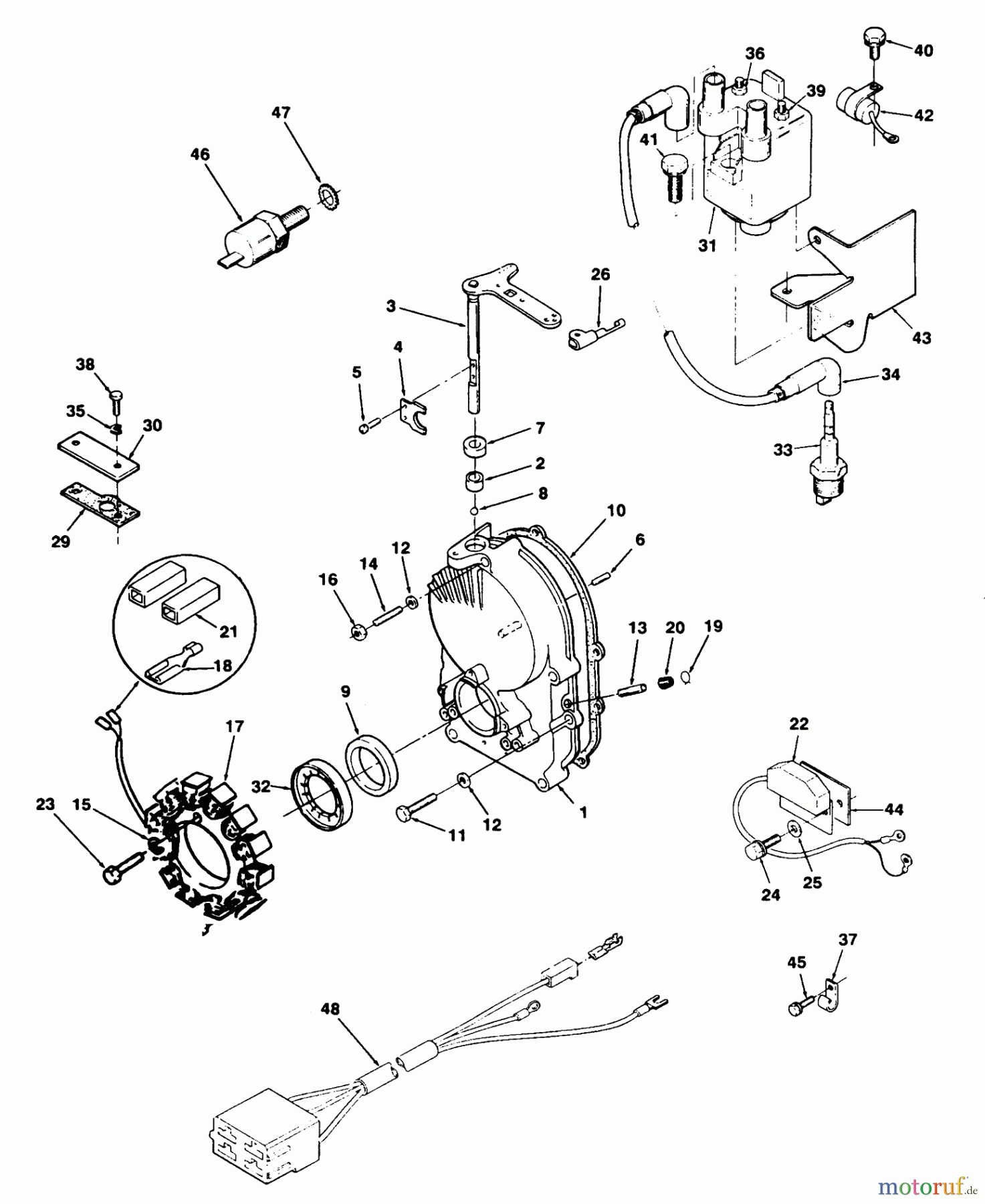 Toro Neu Mowers, Zero-Turn 74140 (724-Z) - Toro 724-Z Tractor, 1994 (49000001-49999999) GEARCASE AND IGNITION CONTROLS
