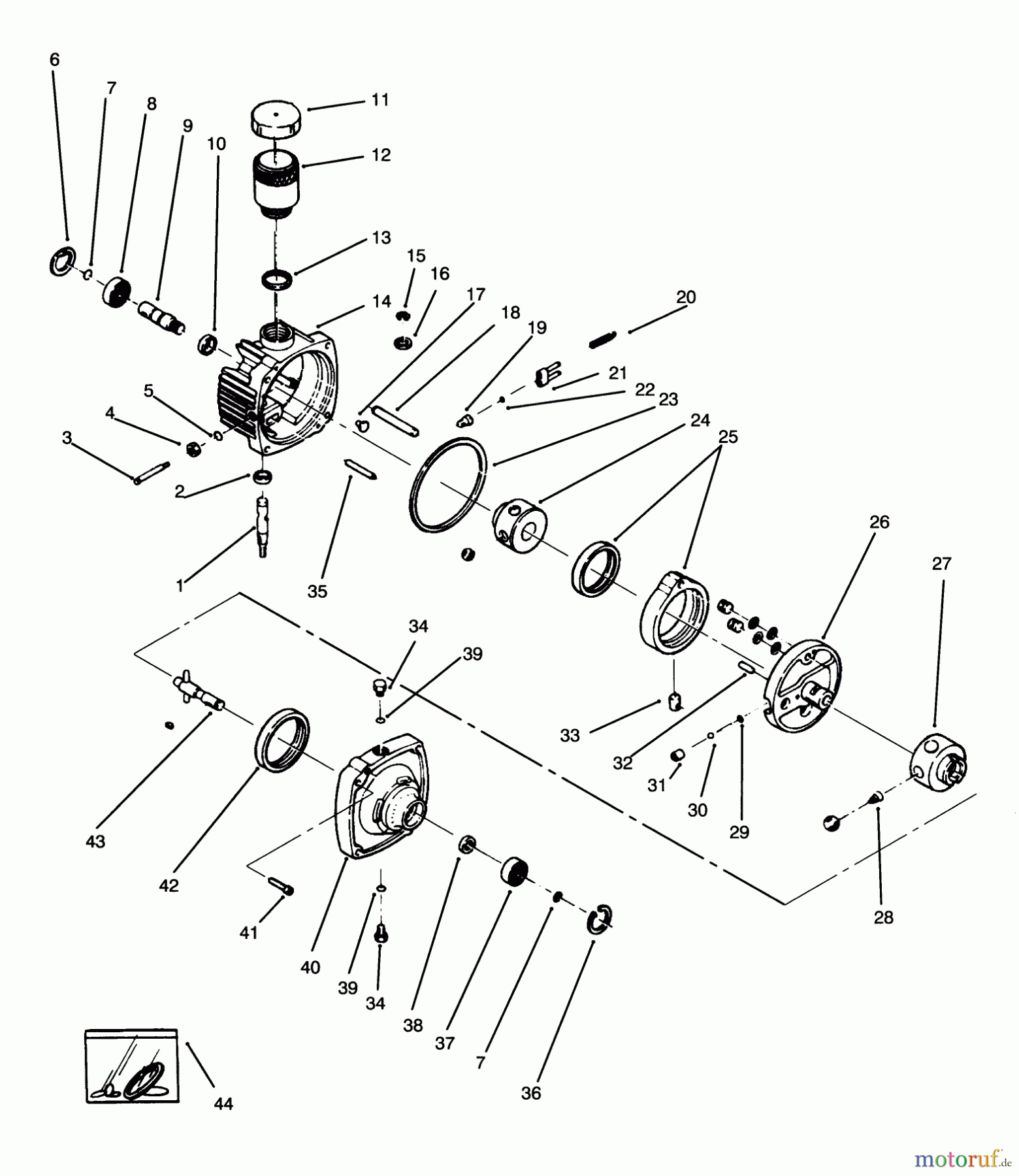 Toro Neu Mowers, Zero-Turn 74140 (724-Z) - Toro 724-Z Tractor, 1994 (49000001-49999999) HYDROSTATIC TRANSMISSION