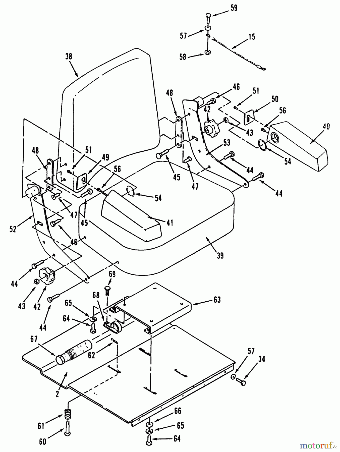 Toro Neu Mowers, Zero-Turn 74140 (724-Z) - Toro 724-Z Tractor, 1994 (49000001-49999999) SEAT