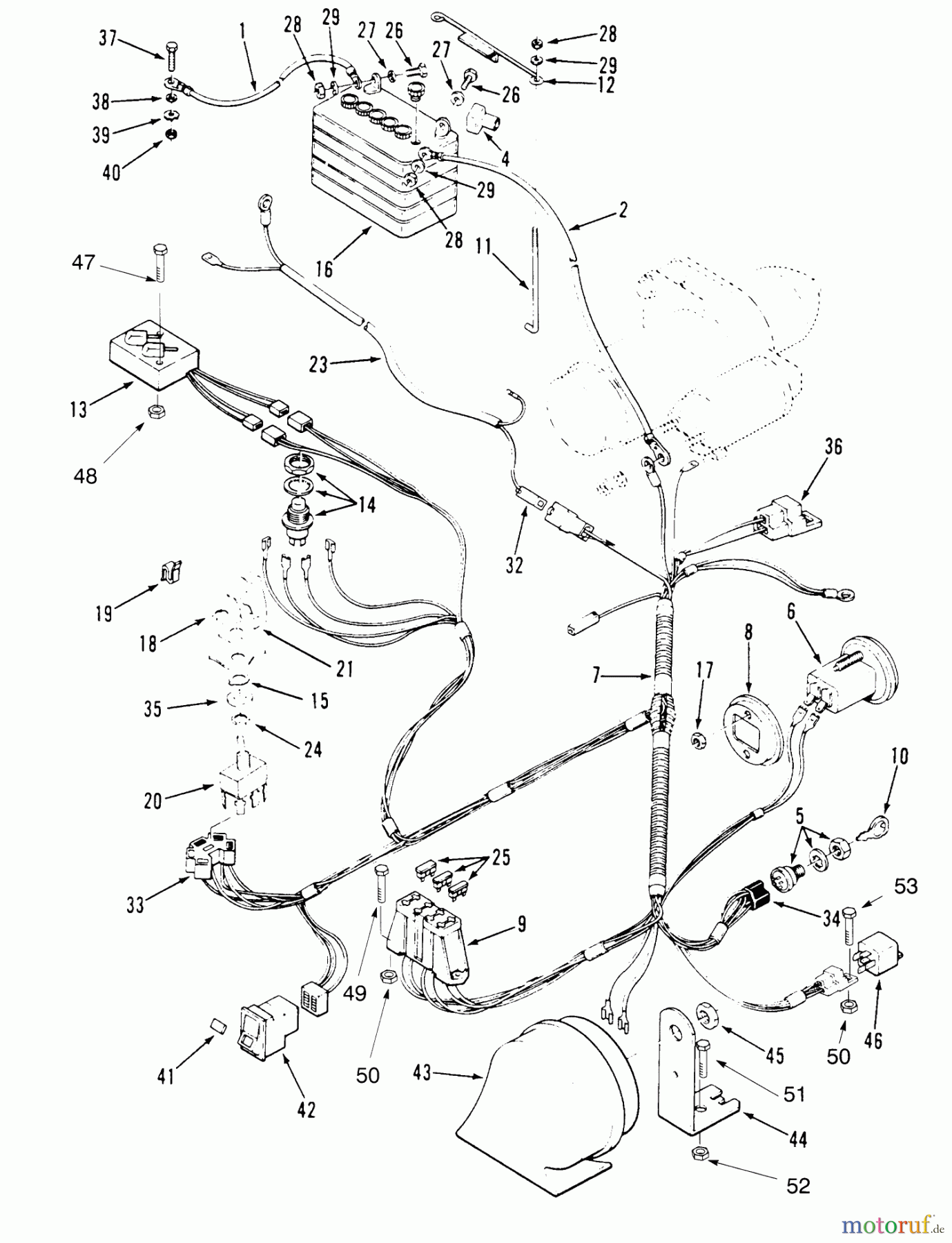 Toro Neu Mowers, Zero-Turn 74140 (724-Z) - Toro 724-Z Tractor, 1995 (590001-599999) ELECTRICAL SYSTEM