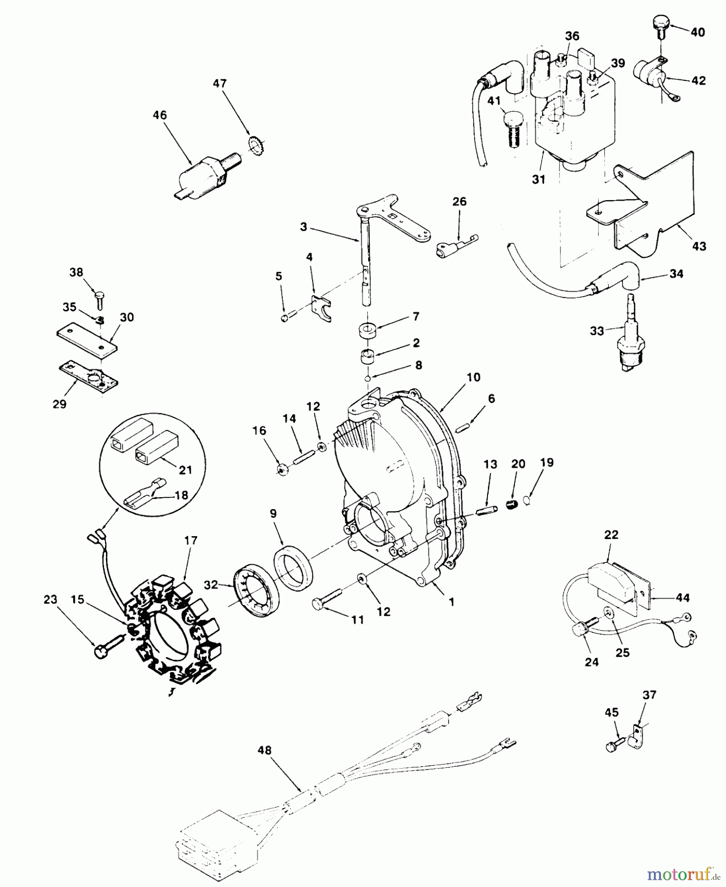  Toro Neu Mowers, Zero-Turn 74140 (724-Z) - Toro 724-Z Tractor, 1995 (590001-599999) GEARCASE AND IGNITION CONTROLS
