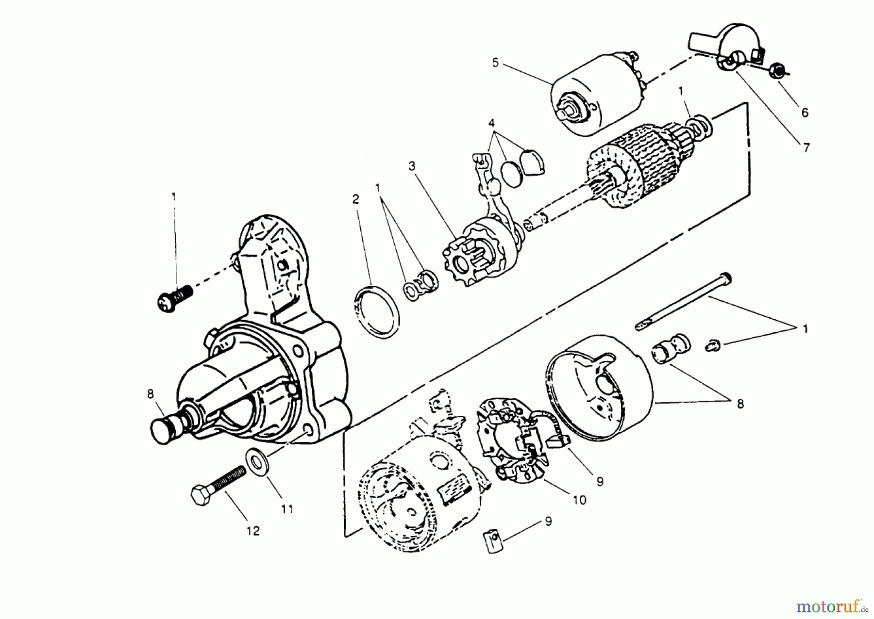  Toro Neu Mowers, Zero-Turn 74140 (724-Z) - Toro 724-Z Tractor, 1995 (590001-599999) STARTER