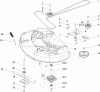 Toro 74301 (Z380) - TimeCutter Z380 Riding Mower, 2005 (250000001-250999999) Ersatzteile 38IN DECK SPINDLE AND BELT DRIVE ASSEMBLY