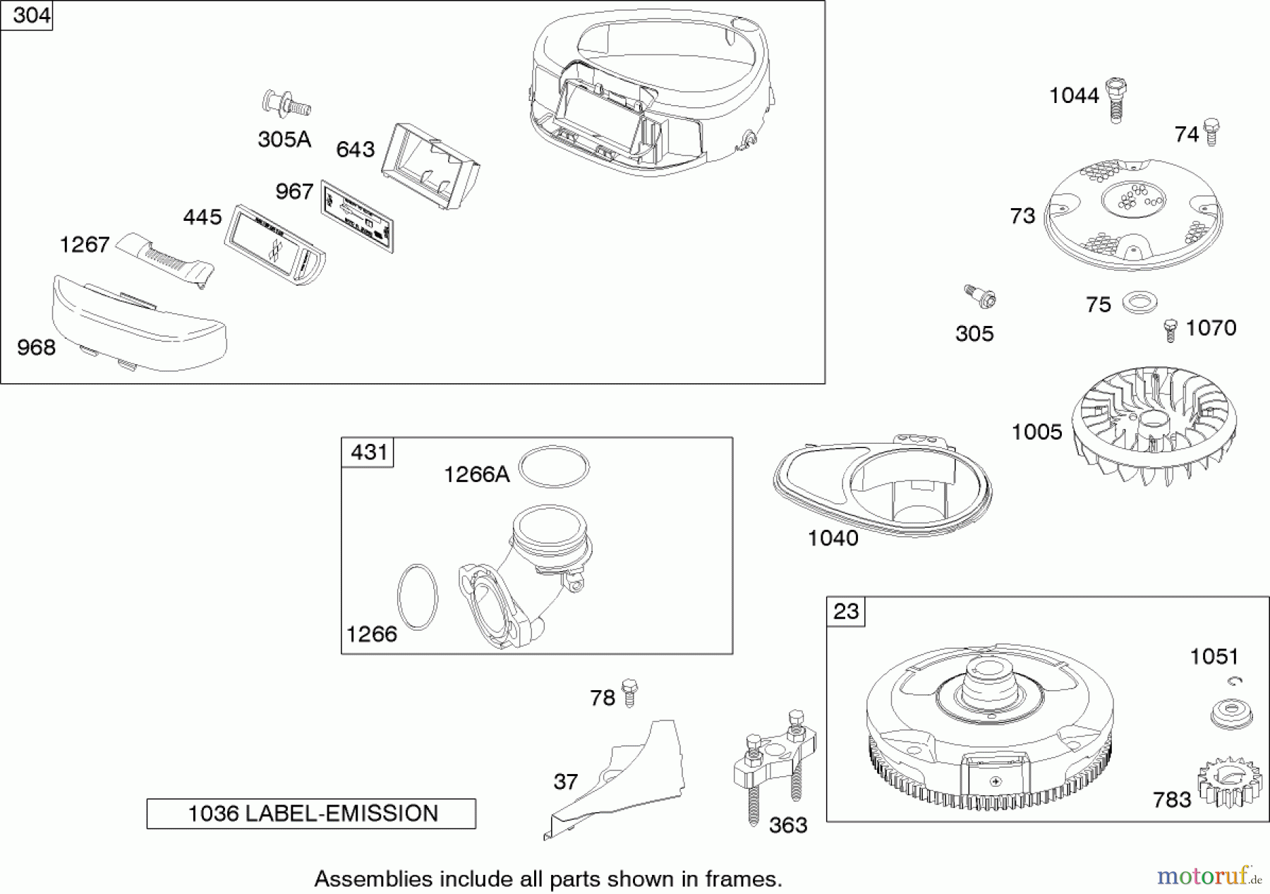Toro Neu Mowers, Zero-Turn 74301 (Z380) - Toro TimeCutter Z380 Riding Mower, 2005 (250000001-250999999) BLOWER HOUSING ASSEMBLY BRIGGS AND STRATTON 280H07-0166-E1