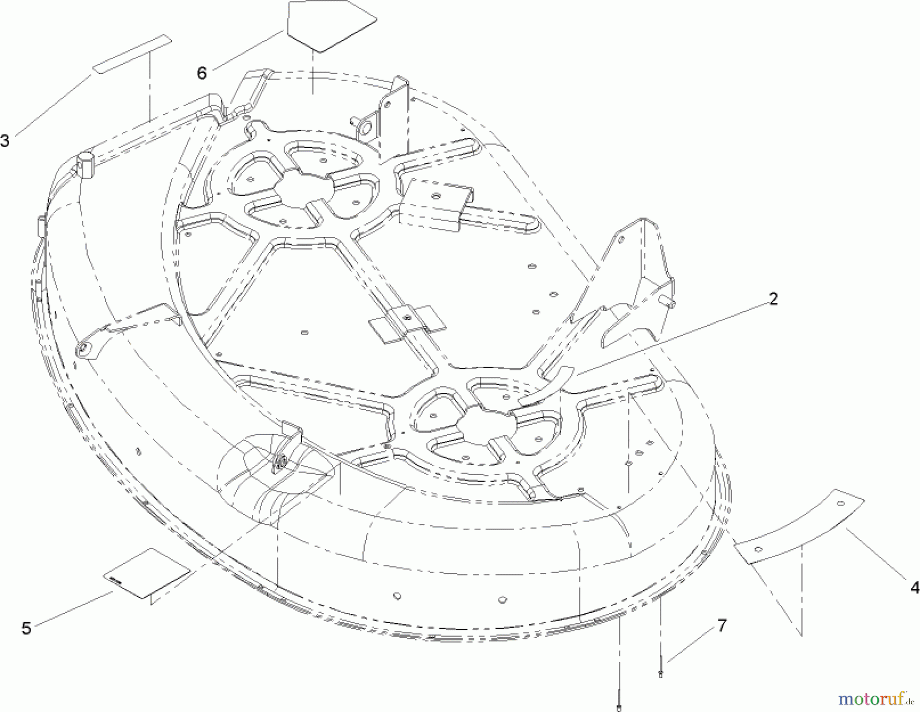 Toro Neu Mowers, Zero-Turn 74325 (Z420) - Toro TimeCutter Z420 Riding Mower, 2005 (250000001-250999999) 42 INCH DECK DECAL ASSEMBLY NO. 108-6103