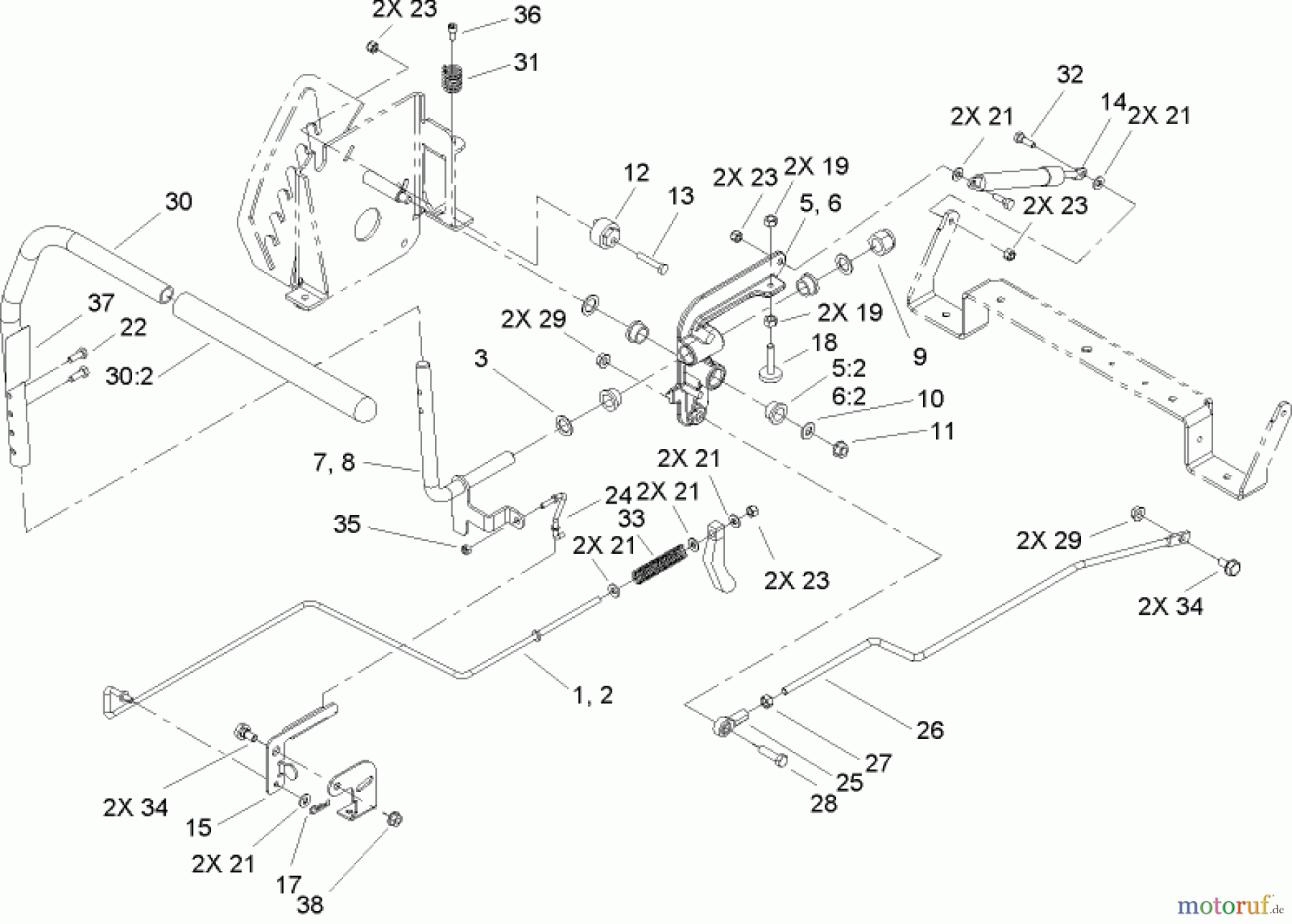 Toro Neu Mowers, Zero-Turn 74325 (Z420) - Toro TimeCutter Z420 Riding Mower, 2005 (250000001-250999999) CONTROL ASSEMBLY