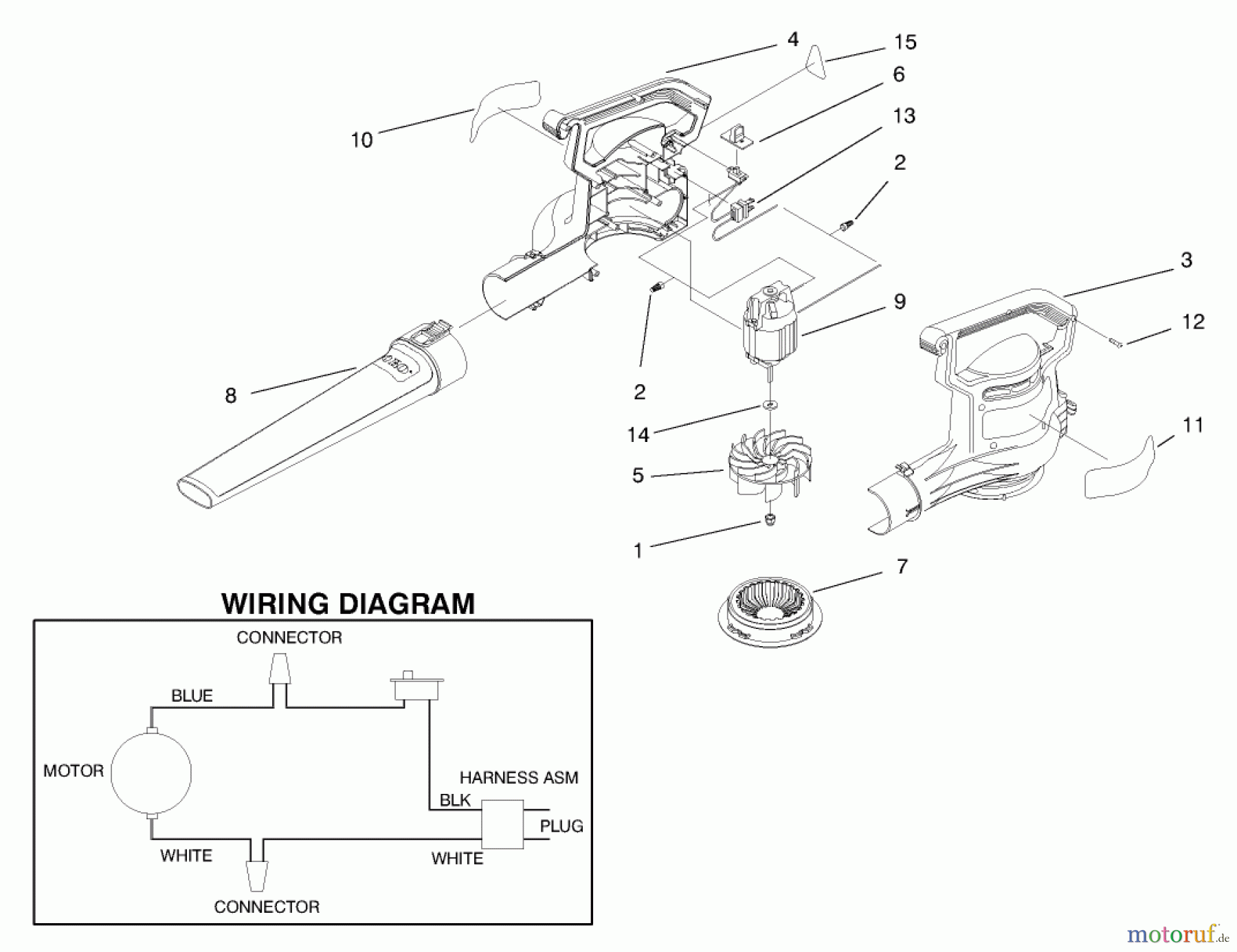 Toro Neu Blowers/Vacuums/Chippers/Shredders 51586 - Toro Power Sweep Blower, 1999 (99000001-99100000) POWER SWEEP BLOWER ASSEMBLY