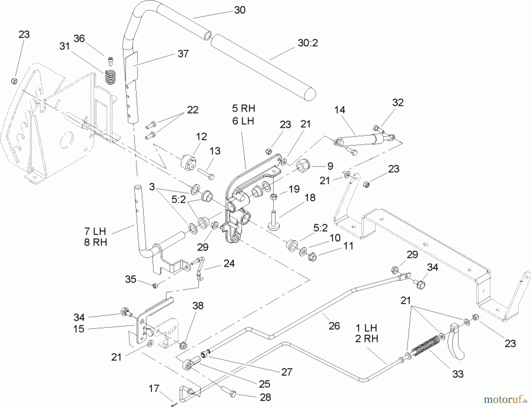  Toro Neu Mowers, Zero-Turn 74350 (17-42Z) - Toro 17-42Z TimeCutter Z Riding Mower, 2004 (240000179-240999999) CONTROL ASSEMBLY