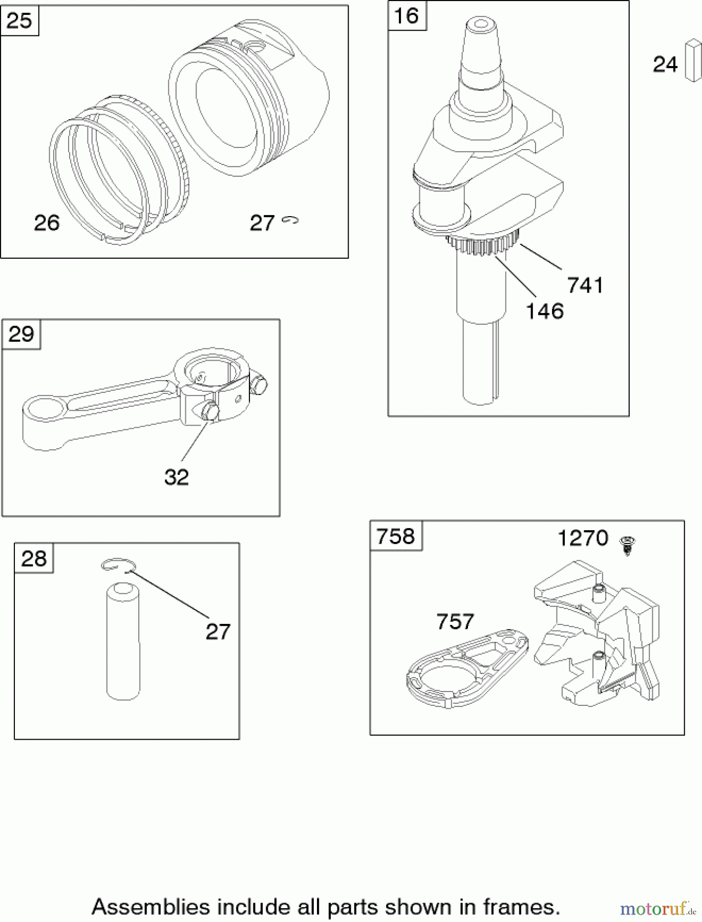  Toro Neu Mowers, Zero-Turn 74351 (18-44Z) - Toro 18-44Z TimeCutter Z Riding Mower, 2004 (240000001-240999999) CRANKSHAFT ASSEMBLY BRIGGS AND STRATTON 31H777-0168-E1