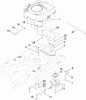 Toro 74360 (Z4200) - TimeCutter Z4200 Riding Mower, 2009 (290001199-290999999) Ersatzteile ENGINE, MUFFLER AND CLUTCH ASSEMBLY
