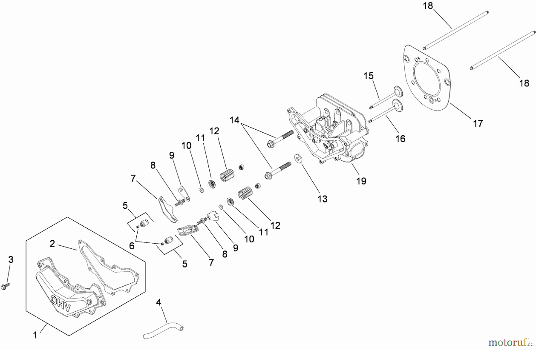 Toro Neu Mowers, Zero-Turn 74360 (Z4200) - Toro TimeCutter Z4200 Riding Mower, 2009 (290001199-290999999) HEAD, VALVE AND BREATHER ASSEMBLY KOHLER SV590-0212