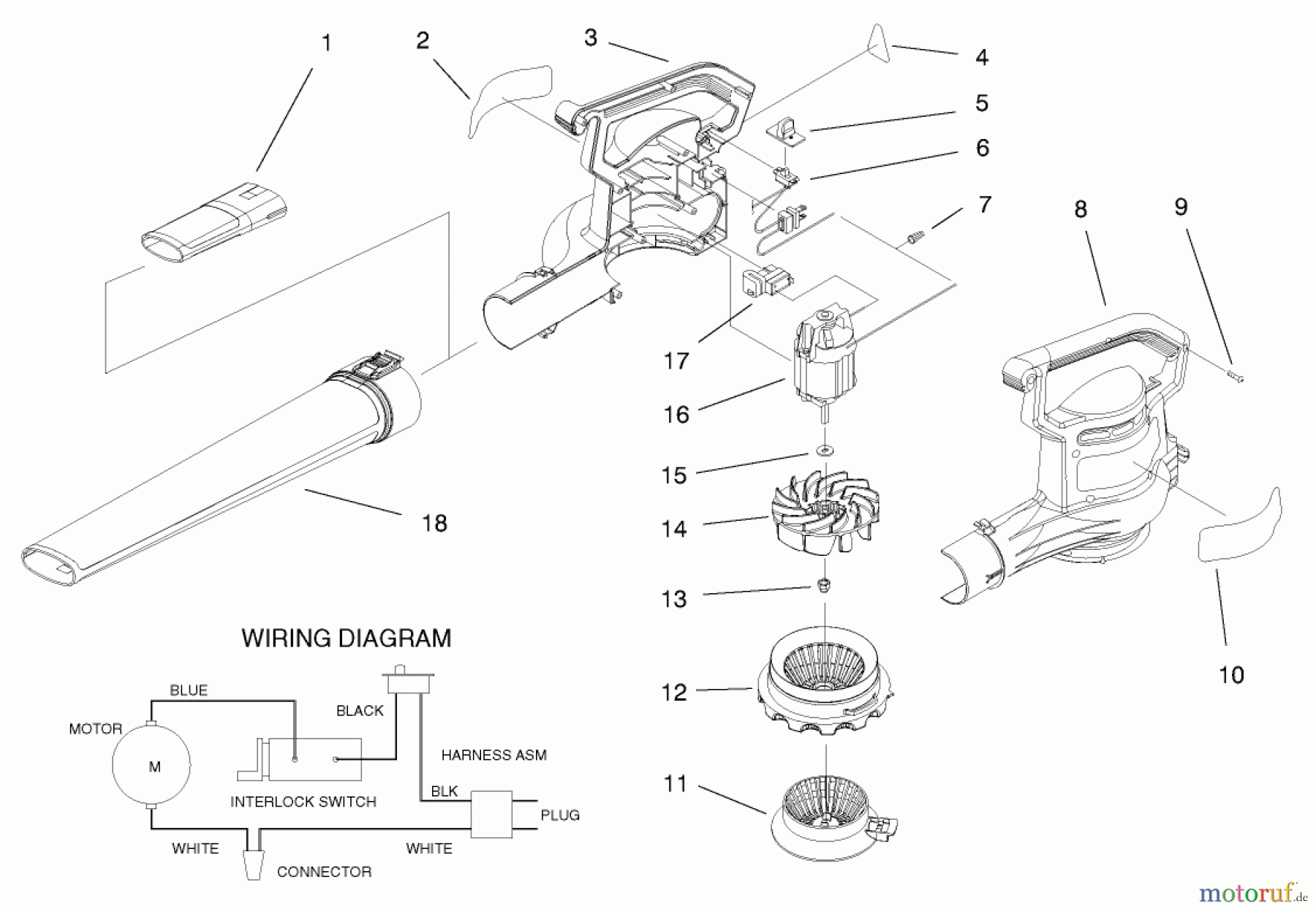  Toro Neu Blowers/Vacuums/Chippers/Shredders 51587 - Toro Super Blower Vac, 1998 (89000001-89999999) FIRST PAGE