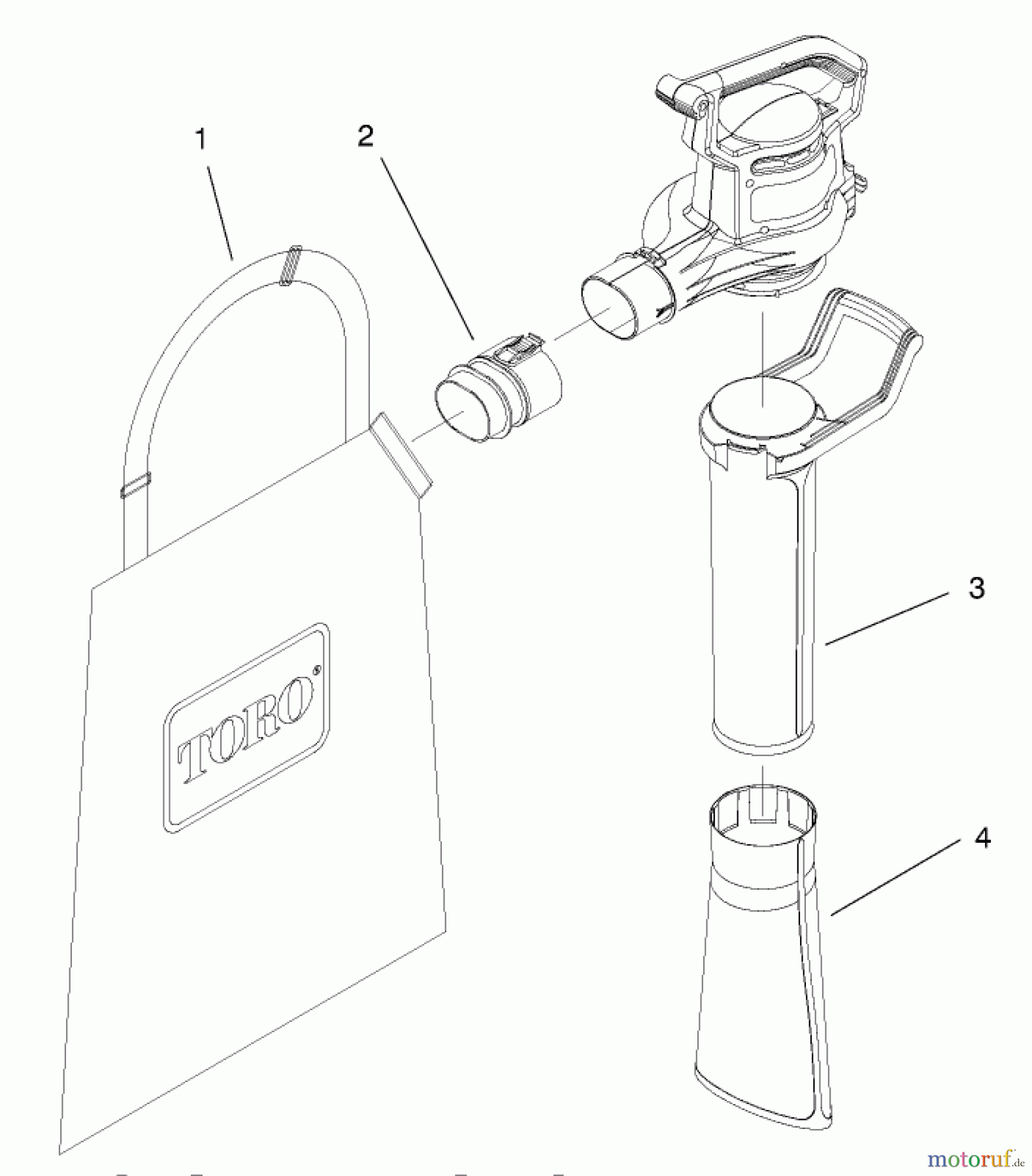 Toro Neu Blowers/Vacuums/Chippers/Shredders 51587 - Toro Super Blower Vac, 1998 (89000001-89999999) PAGES WITH A SINGLE LINE TITLE