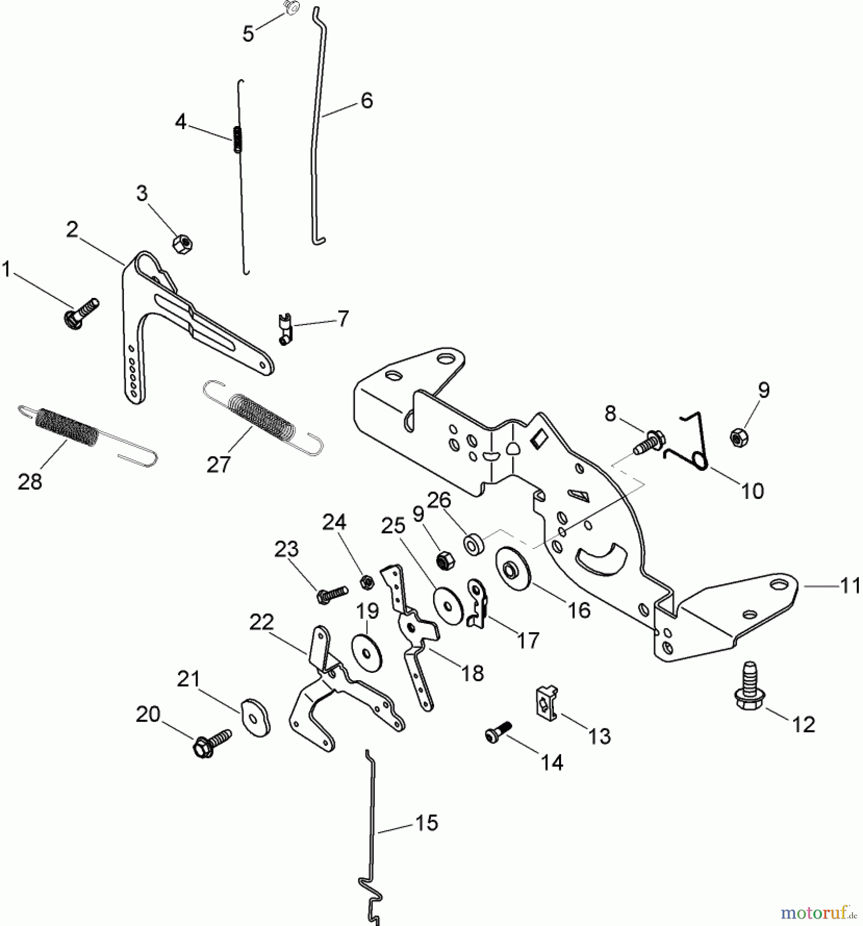 Toro Neu Mowers, Zero-Turn 74372 (Z5020) - Toro TimeCutter Z5020 Riding Mower, 2007 (270000001-270999999) ENGINE CONTROL ASSEMBLY KOHLER SV720-0029