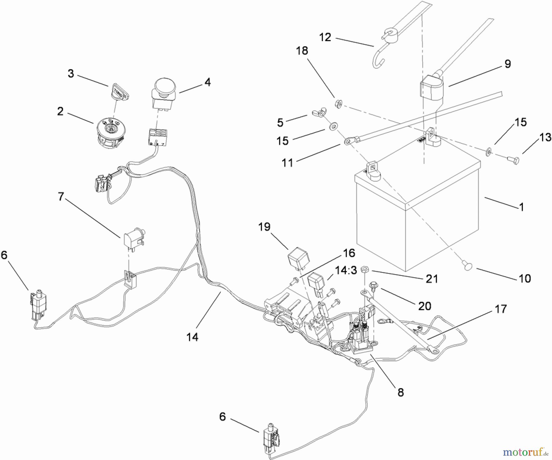 Toro Neu Mowers, Zero-Turn 74373 (Z5030) - Toro TimeCutter Z5030 Riding Mower, 2009 (290000001-290004012) ELECTRICAL ASSEMBLY