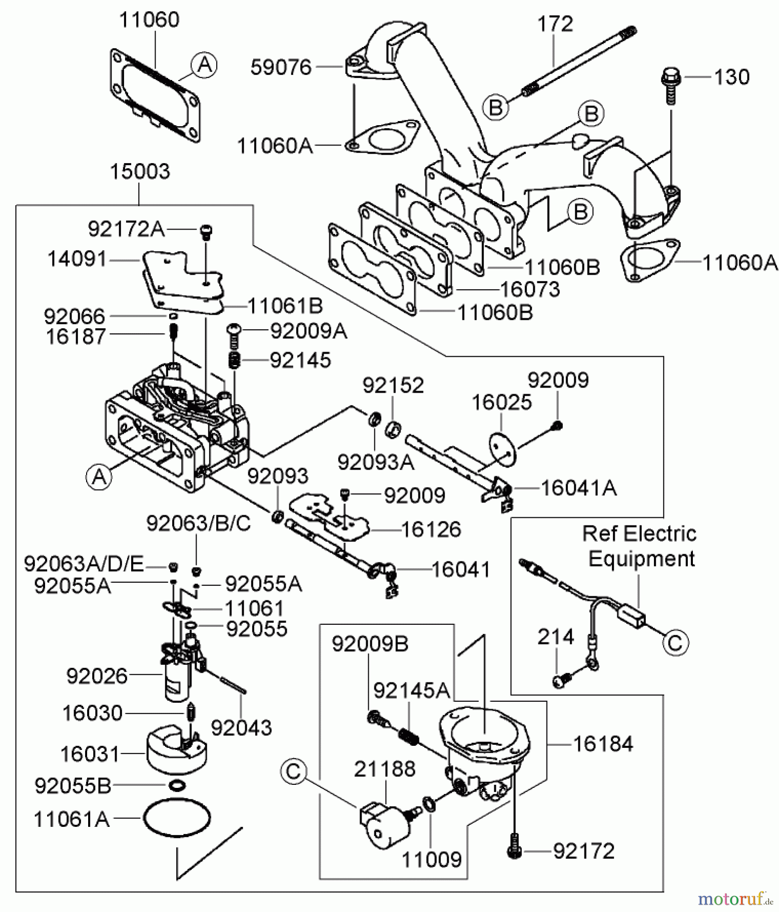 Toro Neu Mowers, Zero-Turn 74374 (Z5040) - Toro TimeCutter Z5040 Riding Mower, 2007 (270000001-270999999) CARBURETOR ASSEMBLY KAWASAKI FH641V-AS31