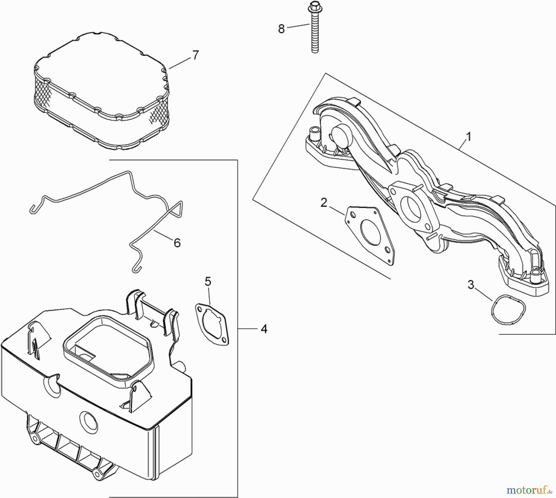 Toro Neu Mowers, Zero-Turn 74375 (Z5060) - Toro TimeCutter Z5060 Riding Mower, 2008 (280000001-280999999) AIR INTAKE AND FILTRATION ASSEMBLY KOHLER SV730-0025