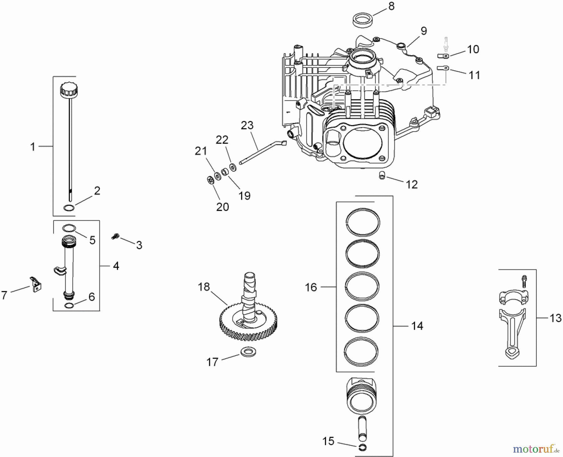 Toro Neu Mowers, Zero-Turn 74375 (Z5060) - Toro TimeCutter Z5060 Riding Mower, 2008 (280000001-280999999) CRANKCASE ASSEMBLY KOHLER SV730-0025