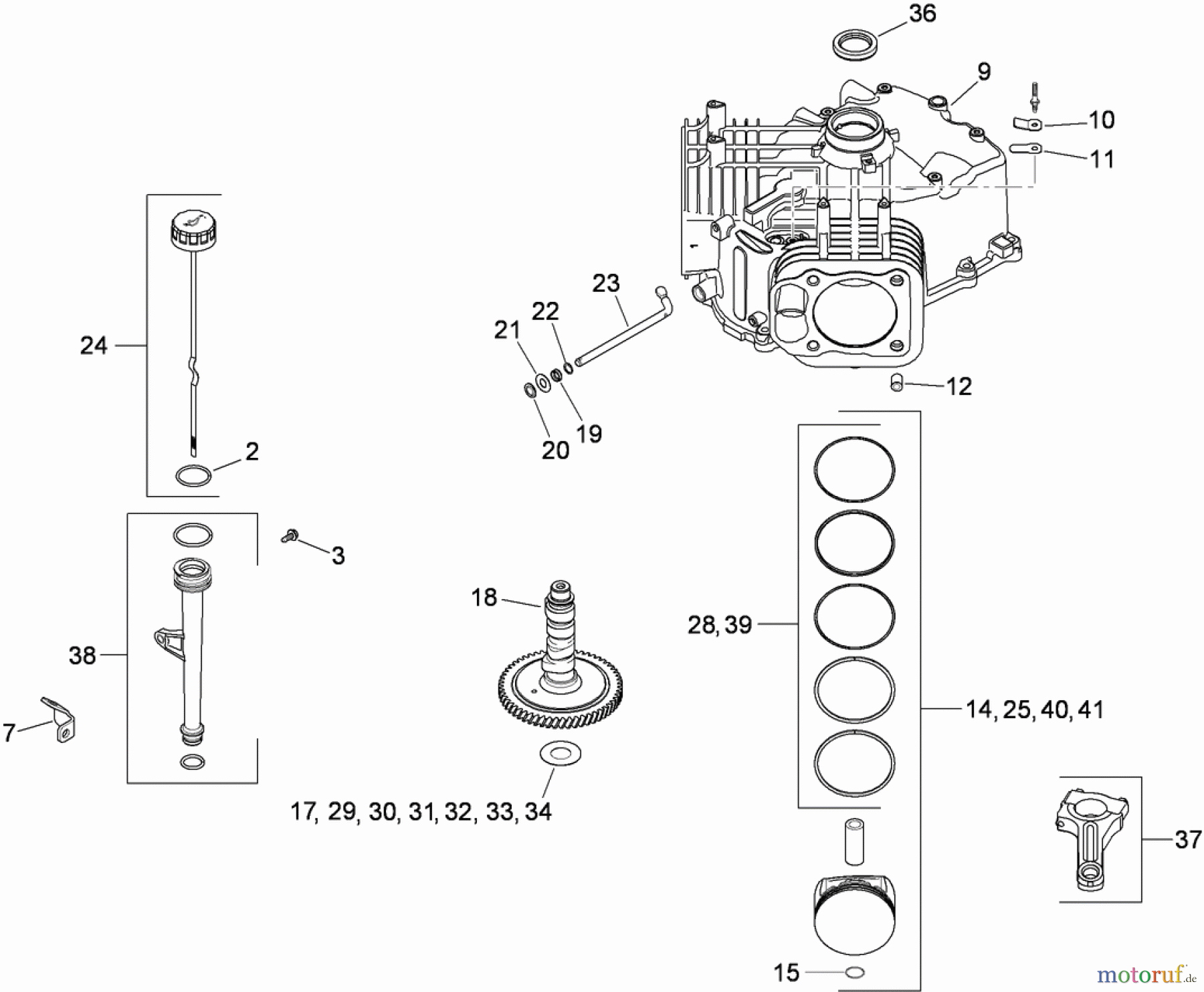 Toro Neu Mowers, Zero-Turn 74375 (Z5060) - Toro TimeCutter Z5060 Riding Mower, 2009 (290000200-290999999) CRANKCASE ASSEMBLY KOHLER SV730-0029