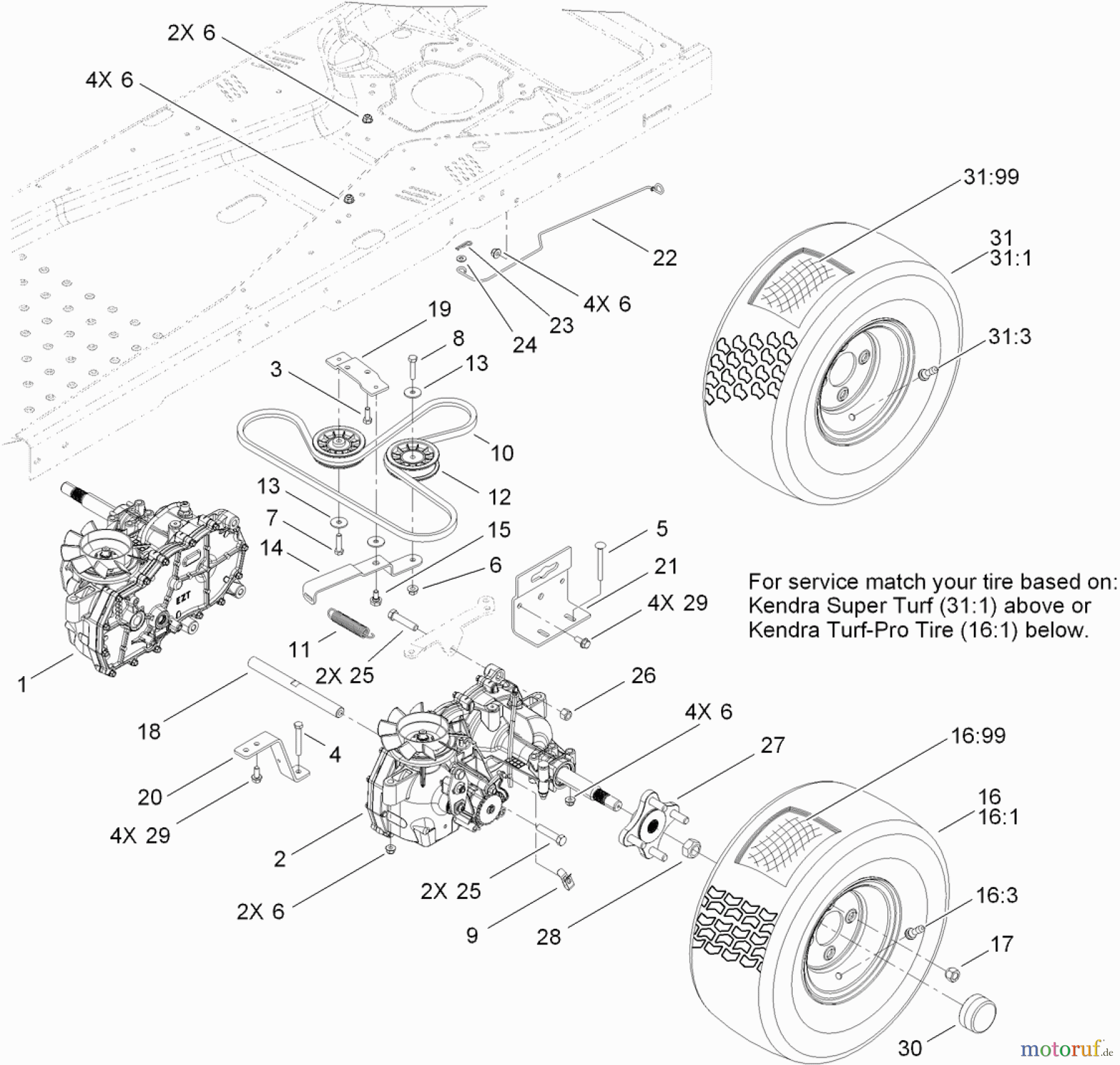 Toro Neu Mowers, Zero-Turn 74376 (Z5035) - Toro TimeCutter Z5035 Riding Mower, 2010 (310000001-310999999) HYDRO TRACTION DRIVE ASSEMBLY