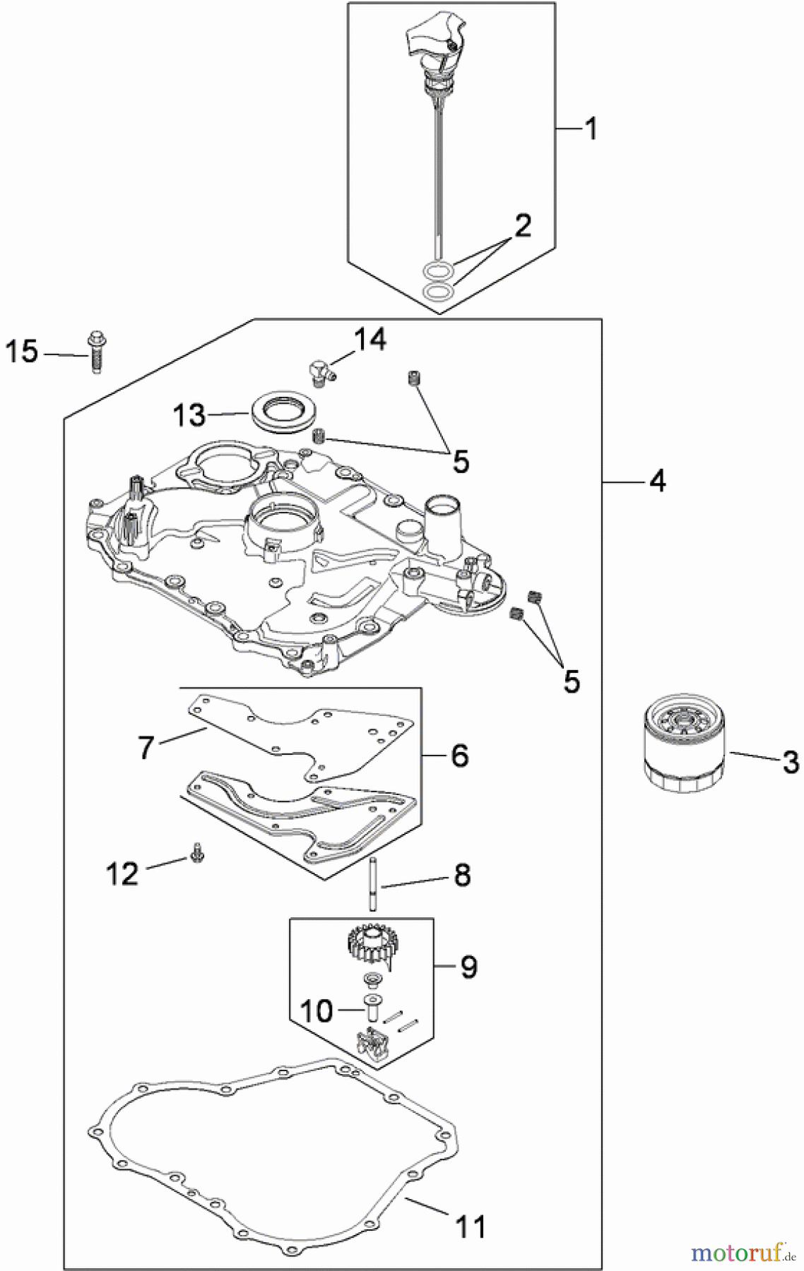  Toro Neu Mowers, Zero-Turn 74380 (Z4200) - Toro TimeCutter Z4200 Riding Mower, 2009 (290000001-290000325) OIL PAN AND LUBRICATION ASSEMBLY KOHLER SV590-0213
