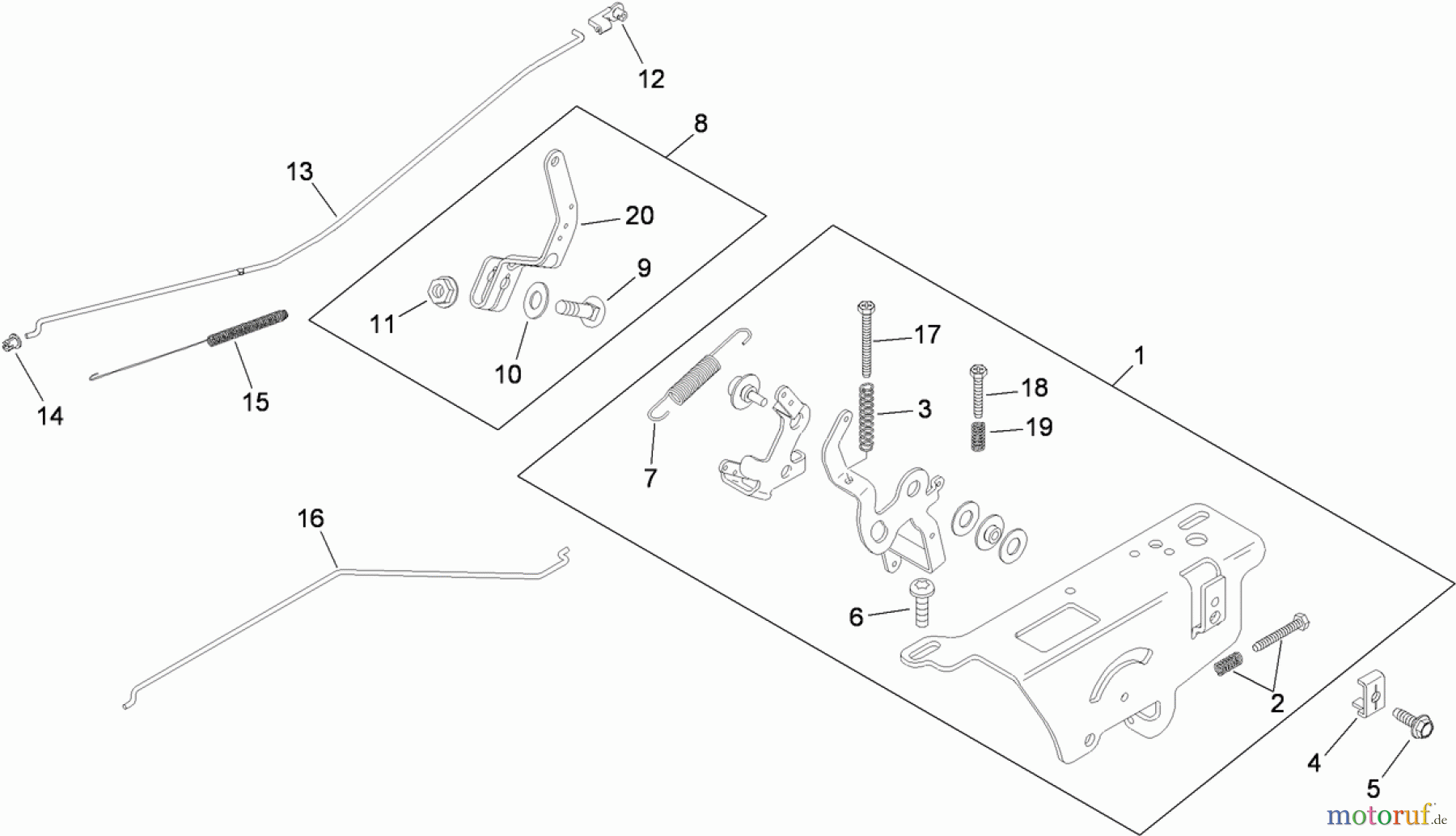 Toro Neu Mowers, Zero-Turn 74380 (Z4200) - Toro TimeCutter Z4200 Riding Mower, 2009 (290000326-290999999) ENGINE CONTROL ASSEMBLY KOHLER SV590-0213