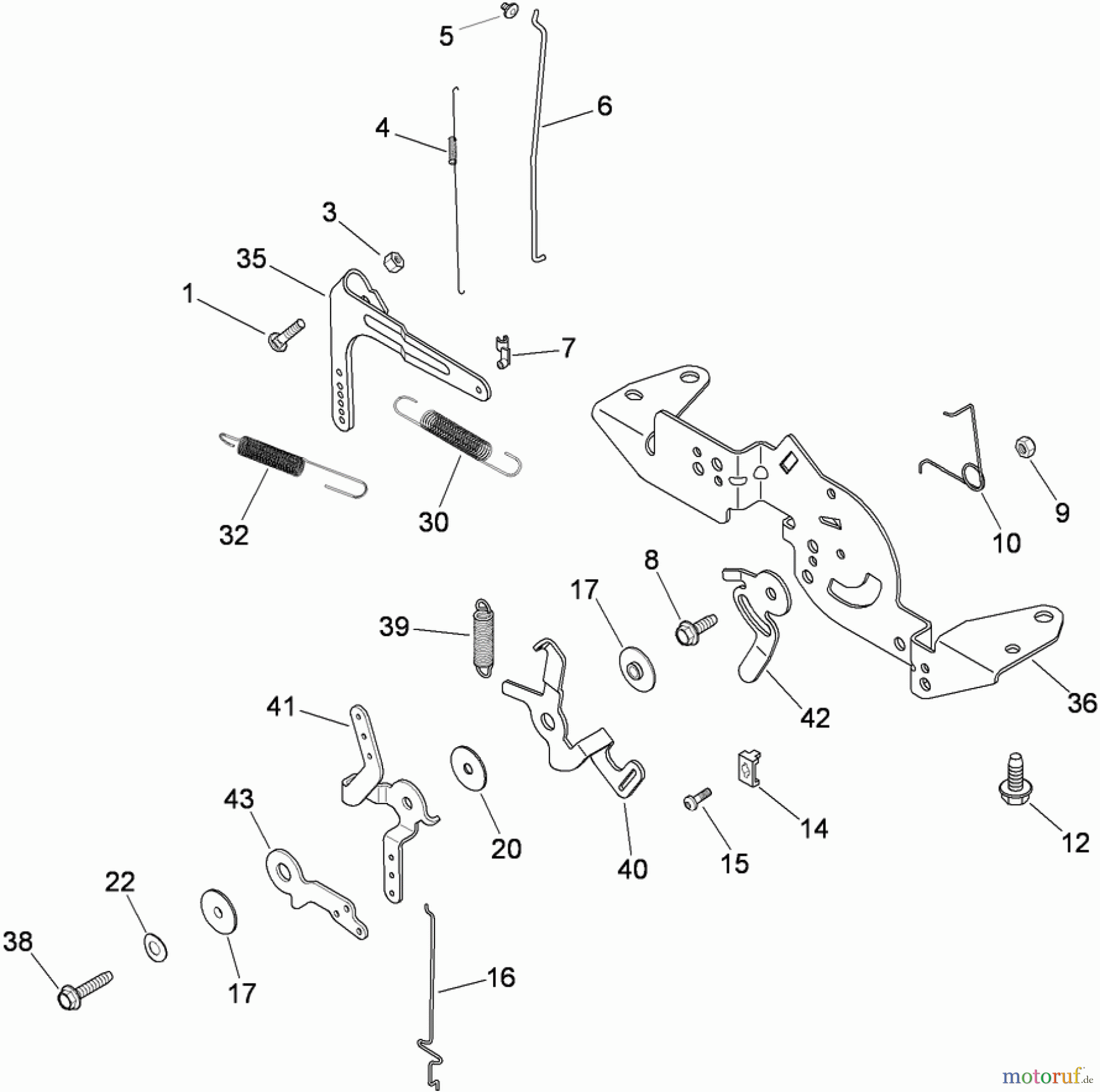 Toro Neu Mowers, Zero-Turn 74381 (Z4202) - Toro TimeCutter Z4202 Riding Mower, 2009 (290000001-290000210) ENGINE CONTROL ASSEMBLY KOHLER SV710-0031