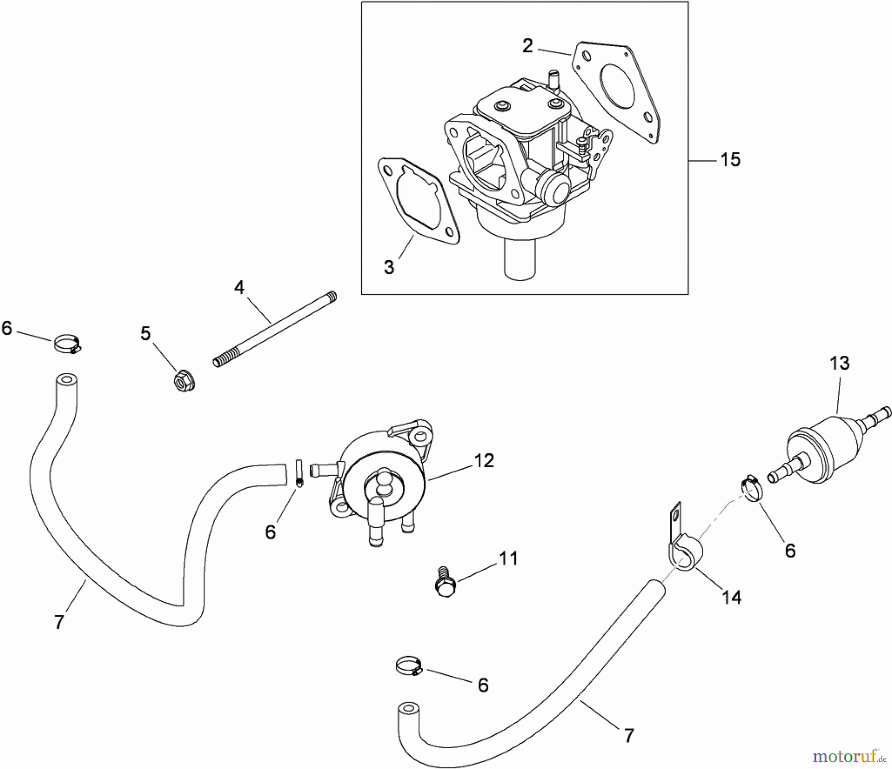 Toro Neu Mowers, Zero-Turn 74381 (Z4202) - Toro TimeCutter Z4202 Riding Mower, 2009 (290000211-290999999) FUEL SYSTEM ASSEMBLY KOHLER SV710-0031