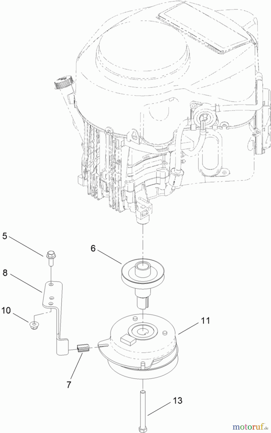 Toro Neu Mowers, Zero-Turn 74387 (ZS 5000) - Toro TimeCutter ZS 5000 Riding Mower, 2012 (SN 312000001-312999999) CLUTCH ASSEMBLY